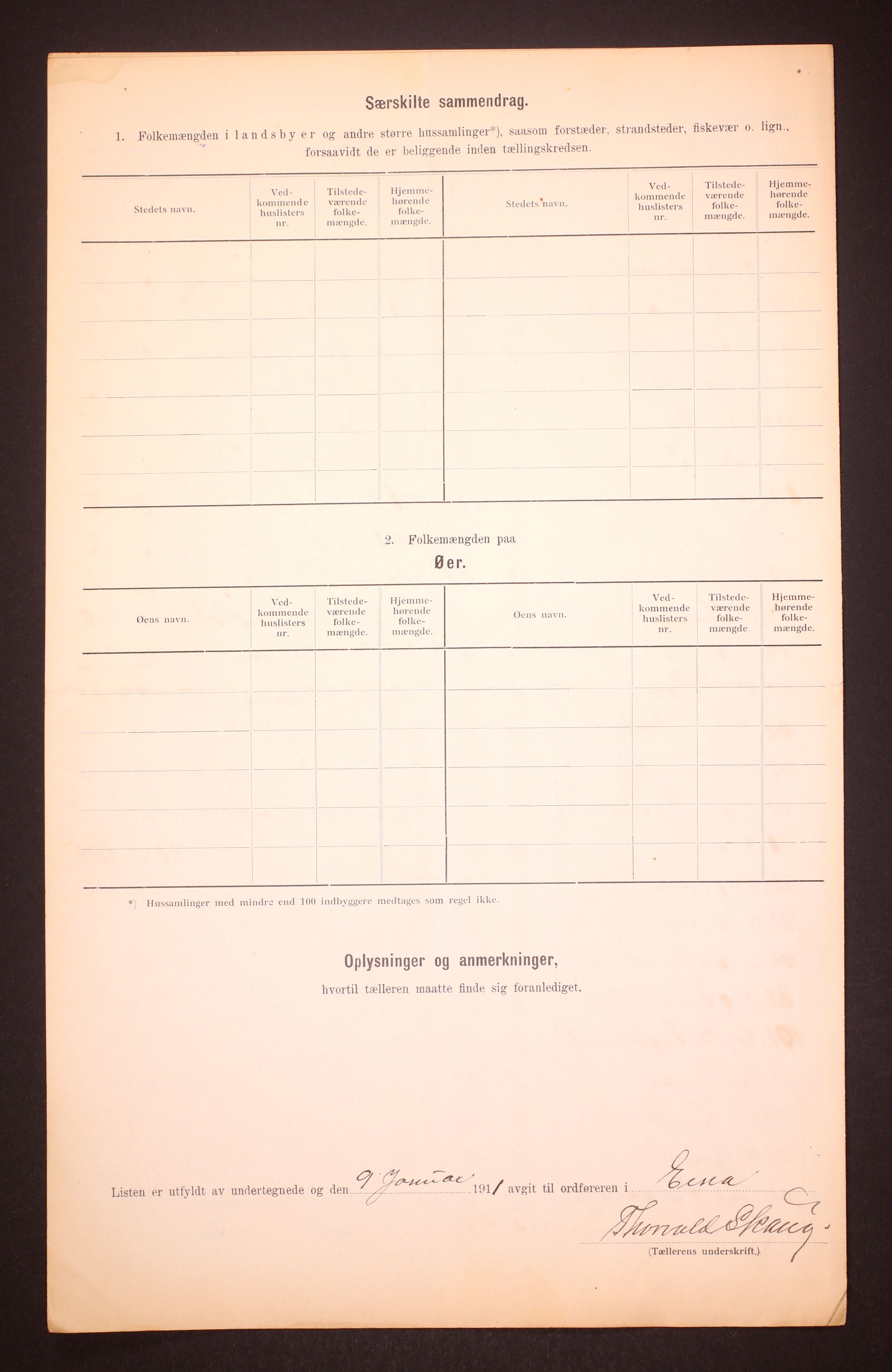 RA, 1910 census for Eina, 1910, p. 6