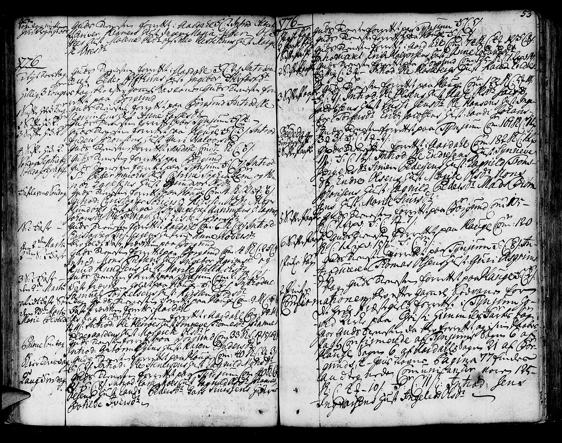 Lærdal sokneprestembete, SAB/A-81201: Parish register (official) no. A 2, 1752-1782, p. 53