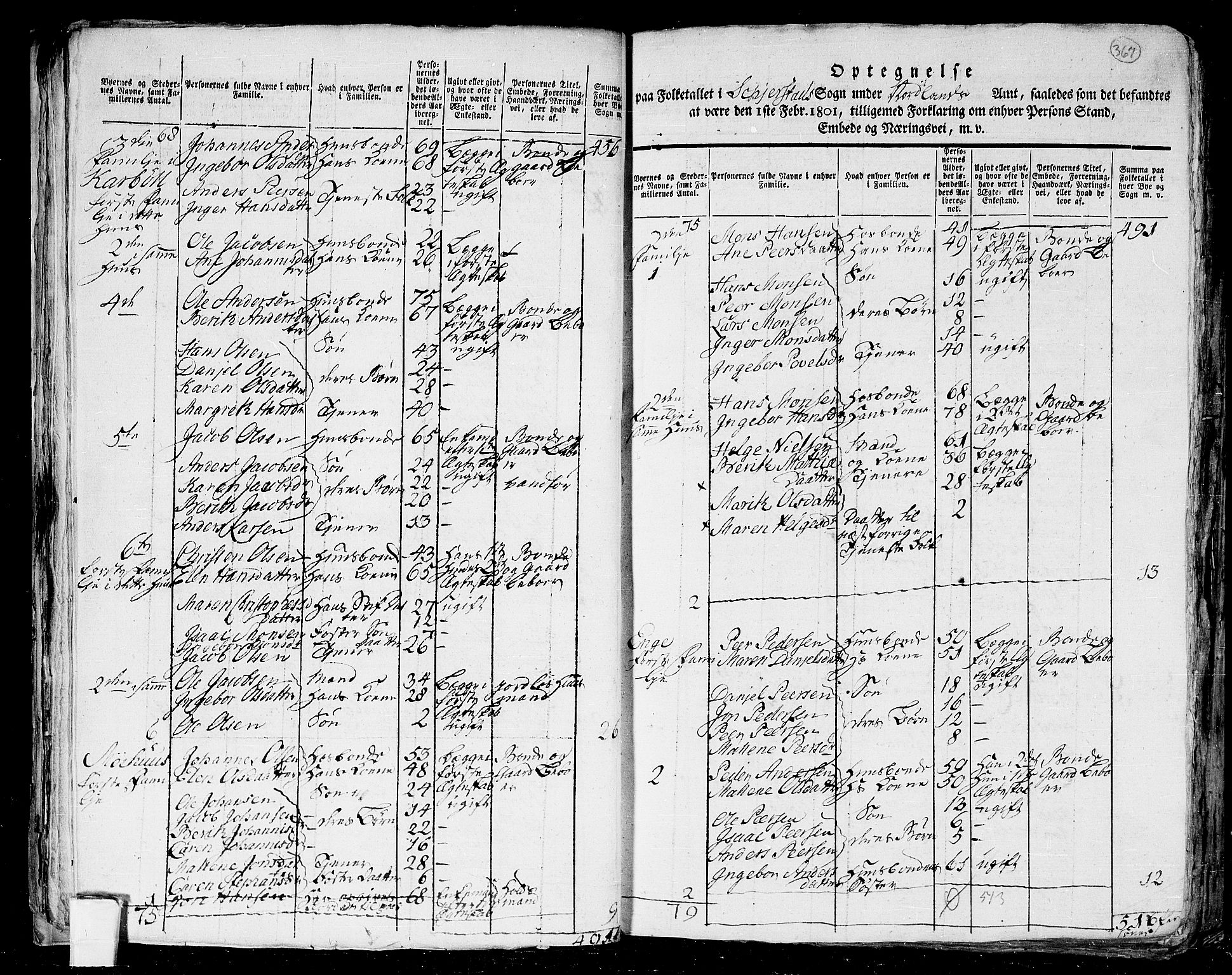 RA, 1801 census for 1842P Skjerstad, 1801, p. 366b-367a