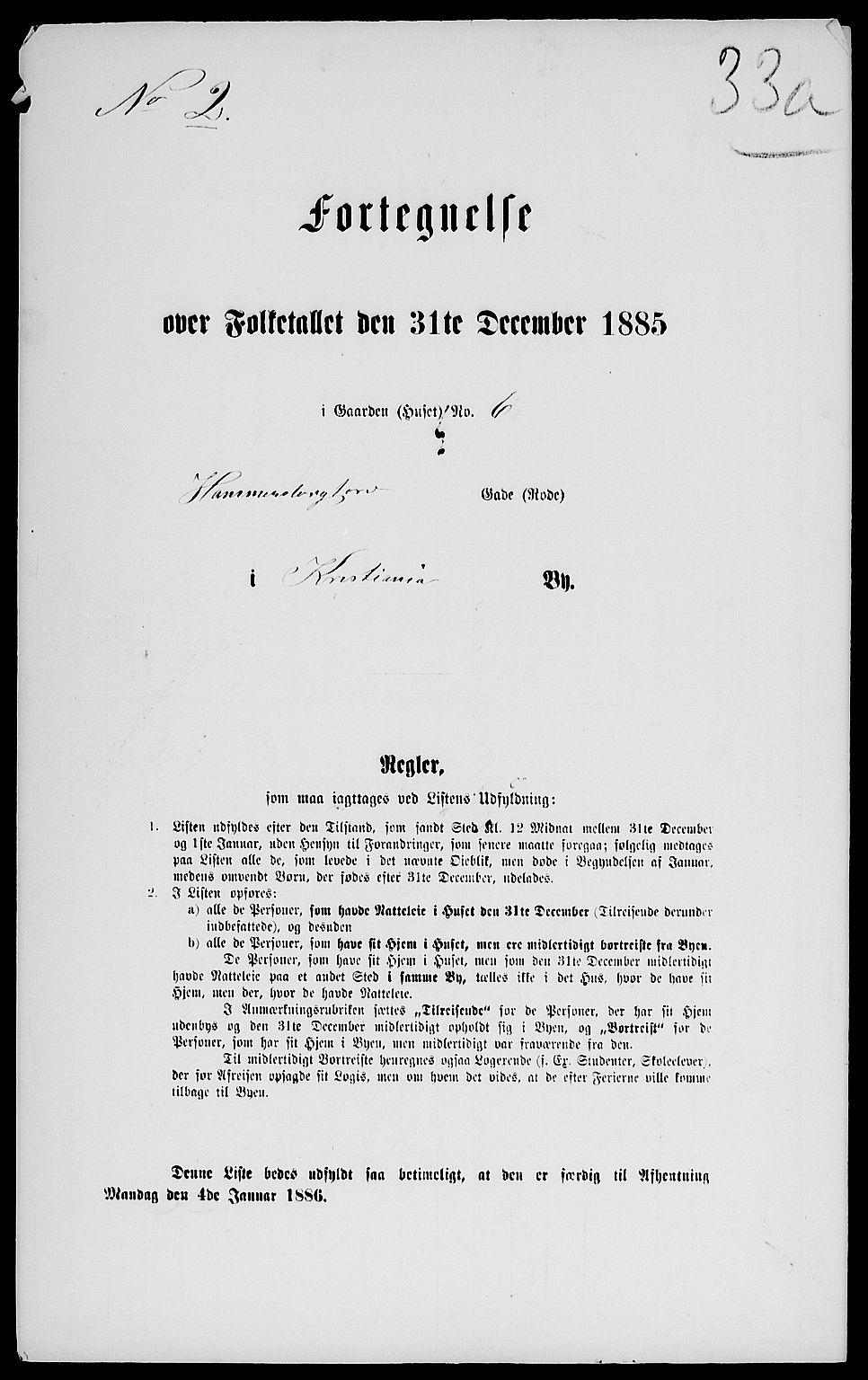 RA, 1885 census for 0301 Kristiania, 1885, p. 1587