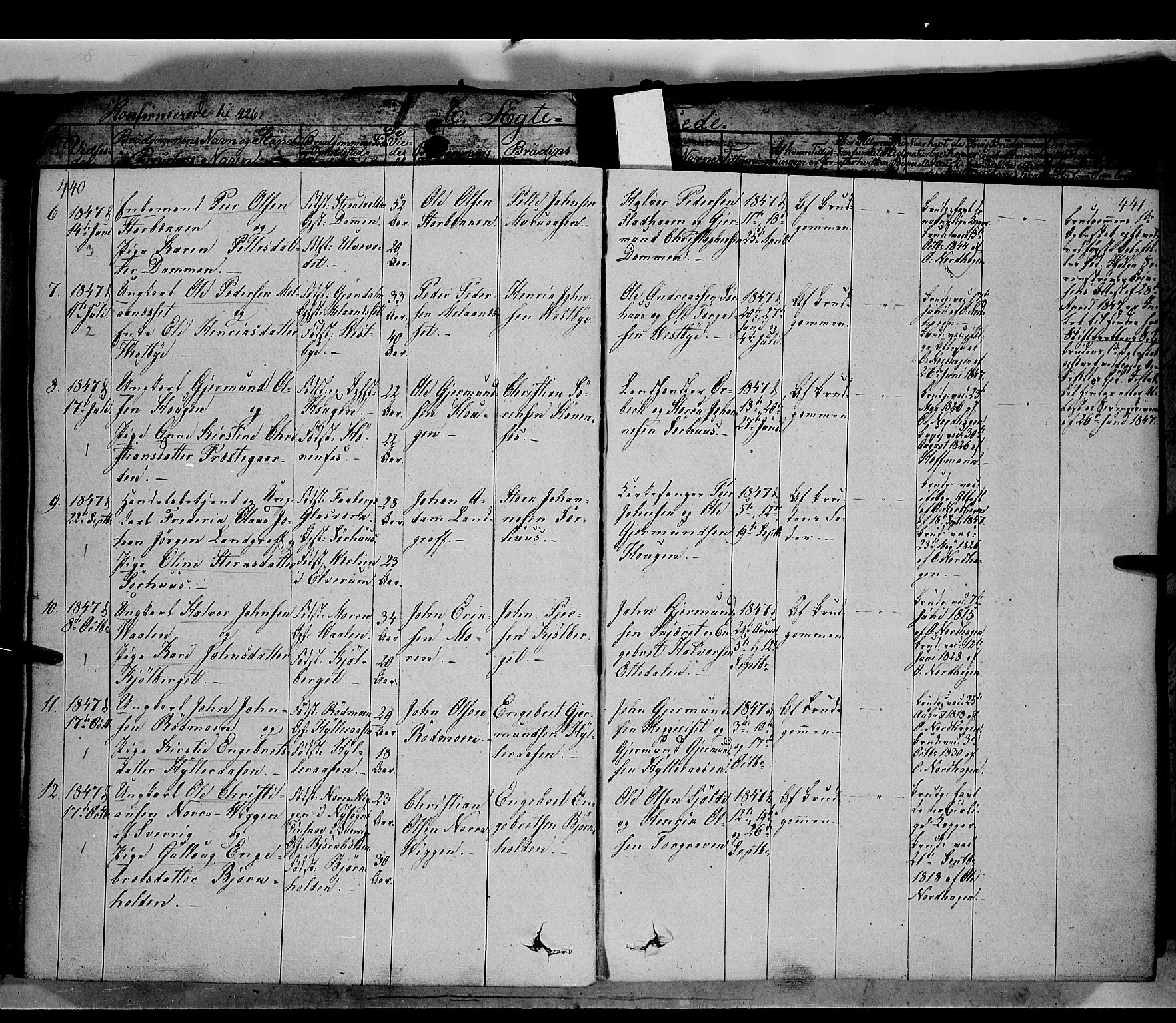 Trysil prestekontor, SAH/PREST-046/H/Ha/Haa/L0004: Parish register (official) no. 4 /1, 1842-1850, p. 440-441