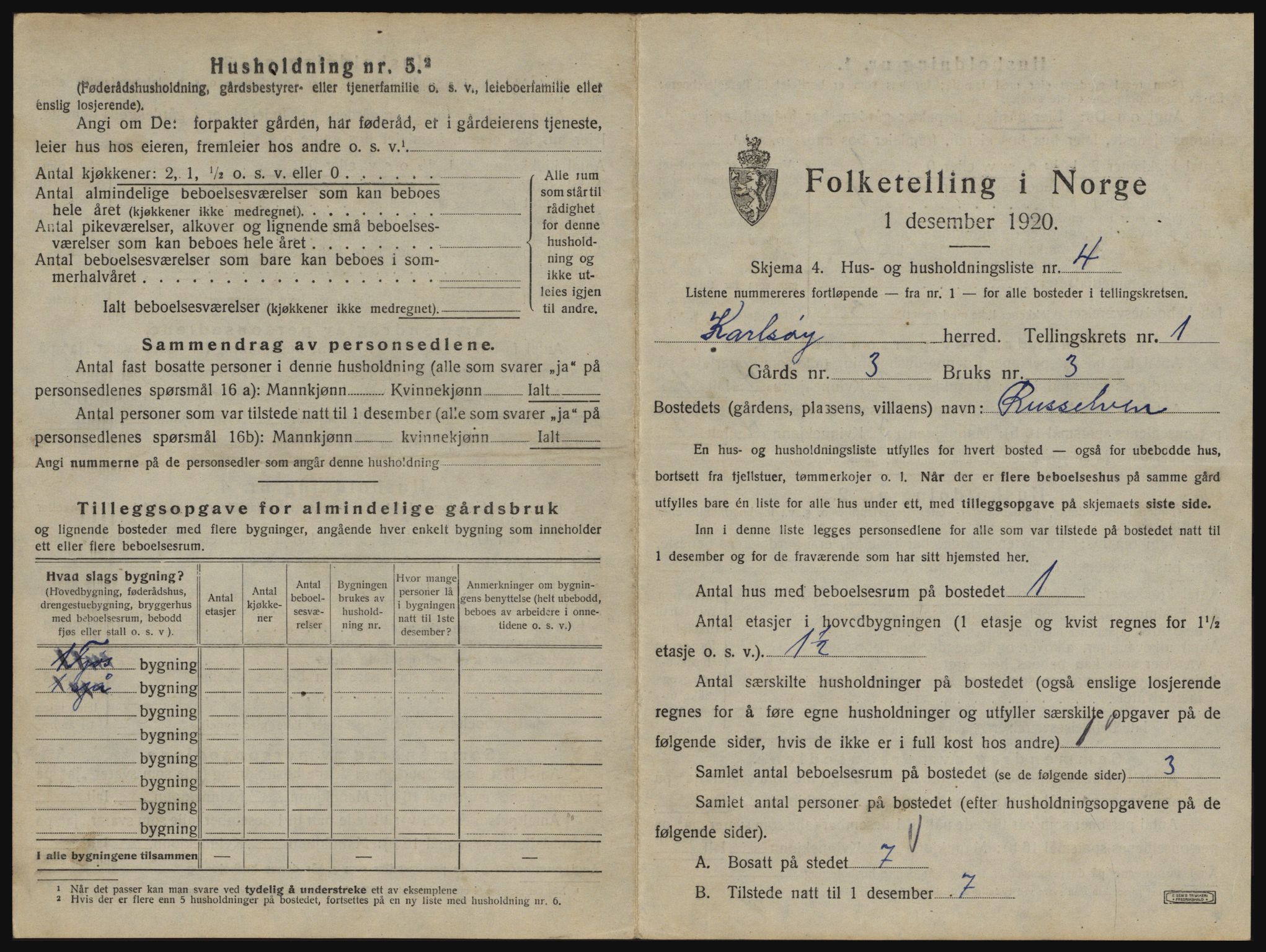 SATØ, 1920 census for Karlsøy, 1920, p. 58