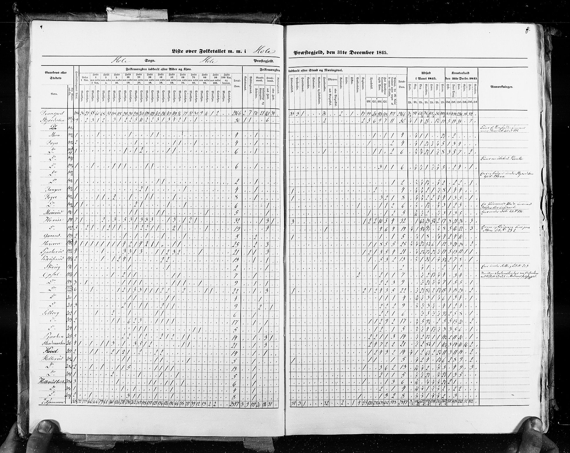 RA, Census 1845, vol. 4: Buskerud amt og Jarlsberg og Larvik amt, 1845, p. 8