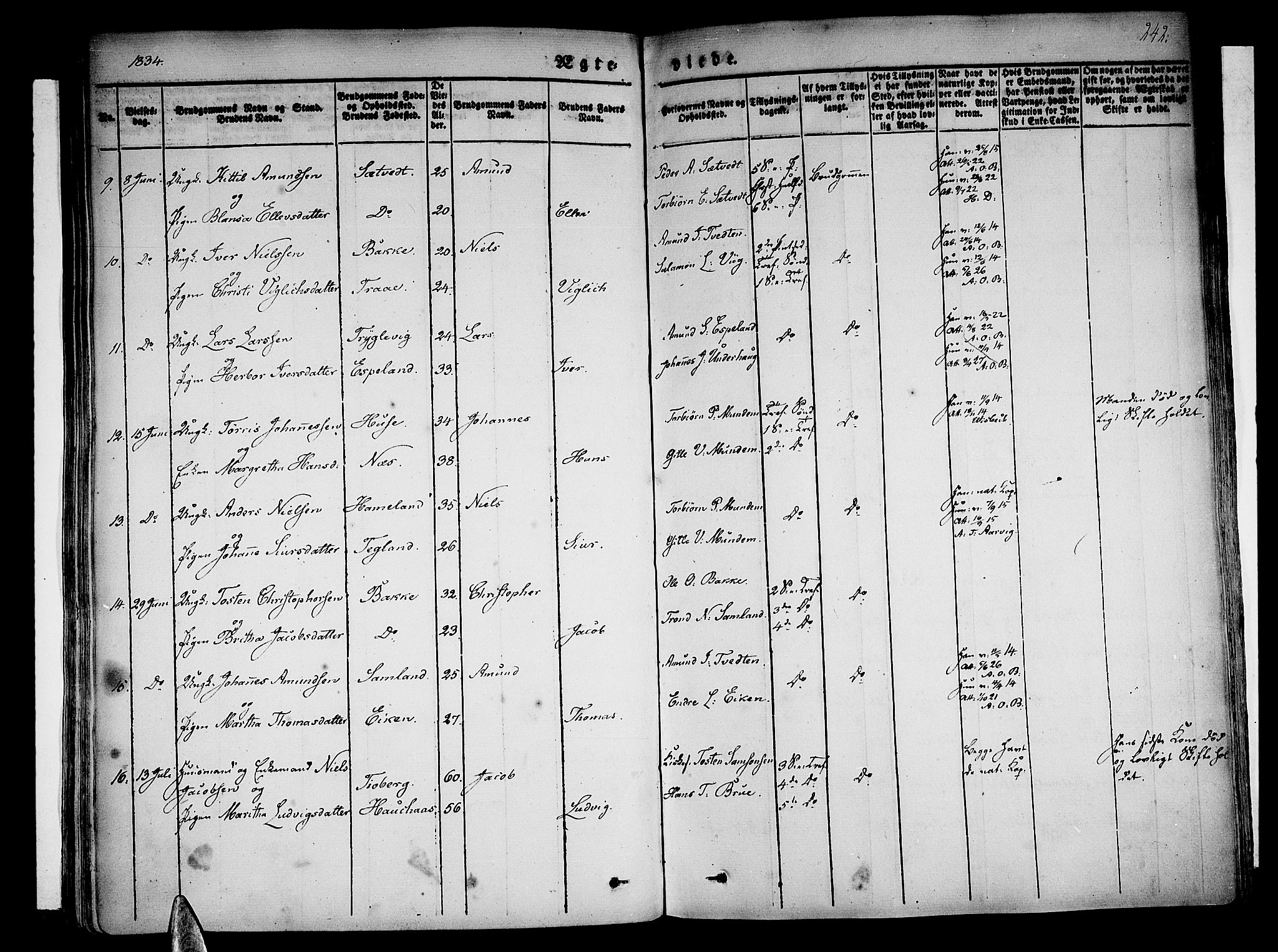 Strandebarm sokneprestembete, AV/SAB-A-78401/H/Haa: Parish register (official) no. A 6, 1826-1843, p. 242