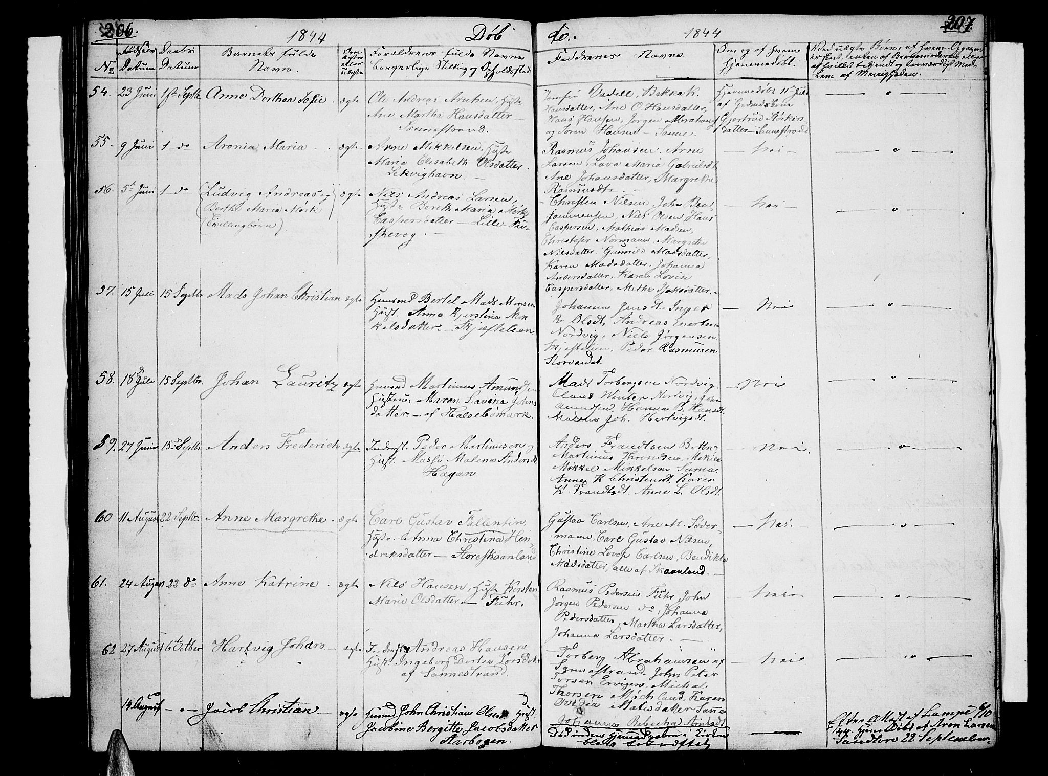 Trondenes sokneprestkontor, AV/SATØ-S-1319/H/Hb/L0005klokker: Parish register (copy) no. 5, 1834-1845, p. 206-207