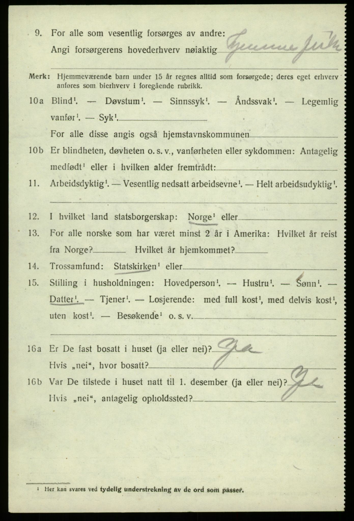 SAB, 1920 census for Fjell, 1920, p. 5081