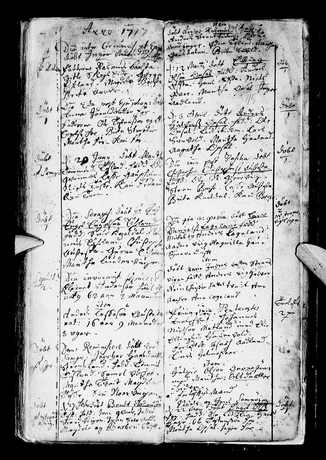 Os sokneprestembete, AV/SAB-A-99929: Parish register (official) no. A 6, 1669-1719, p. 115