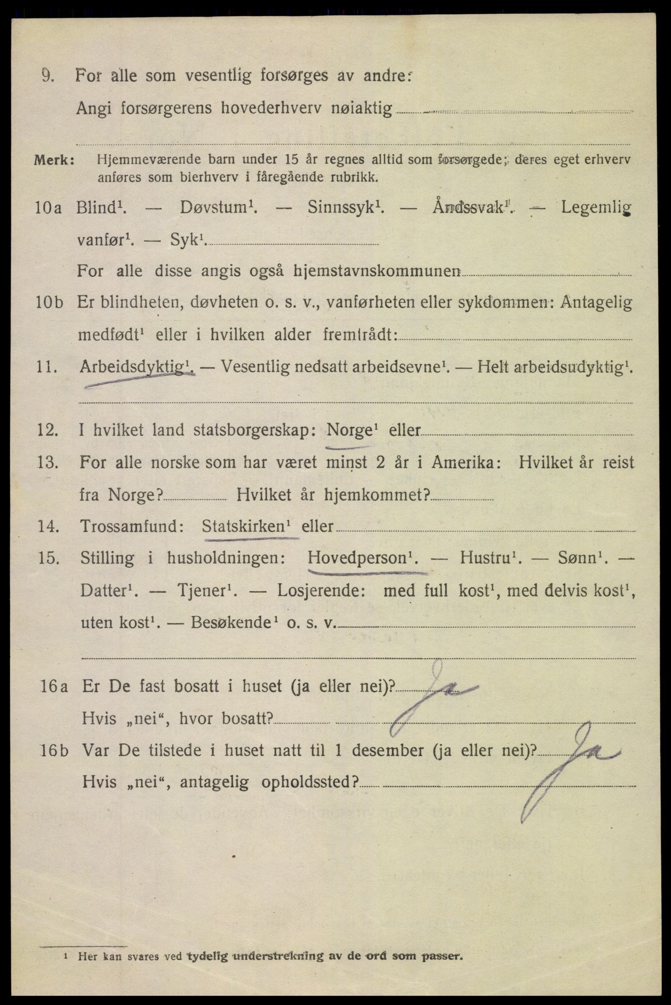 SAK, 1920 census for Arendal, 1920, p. 11613