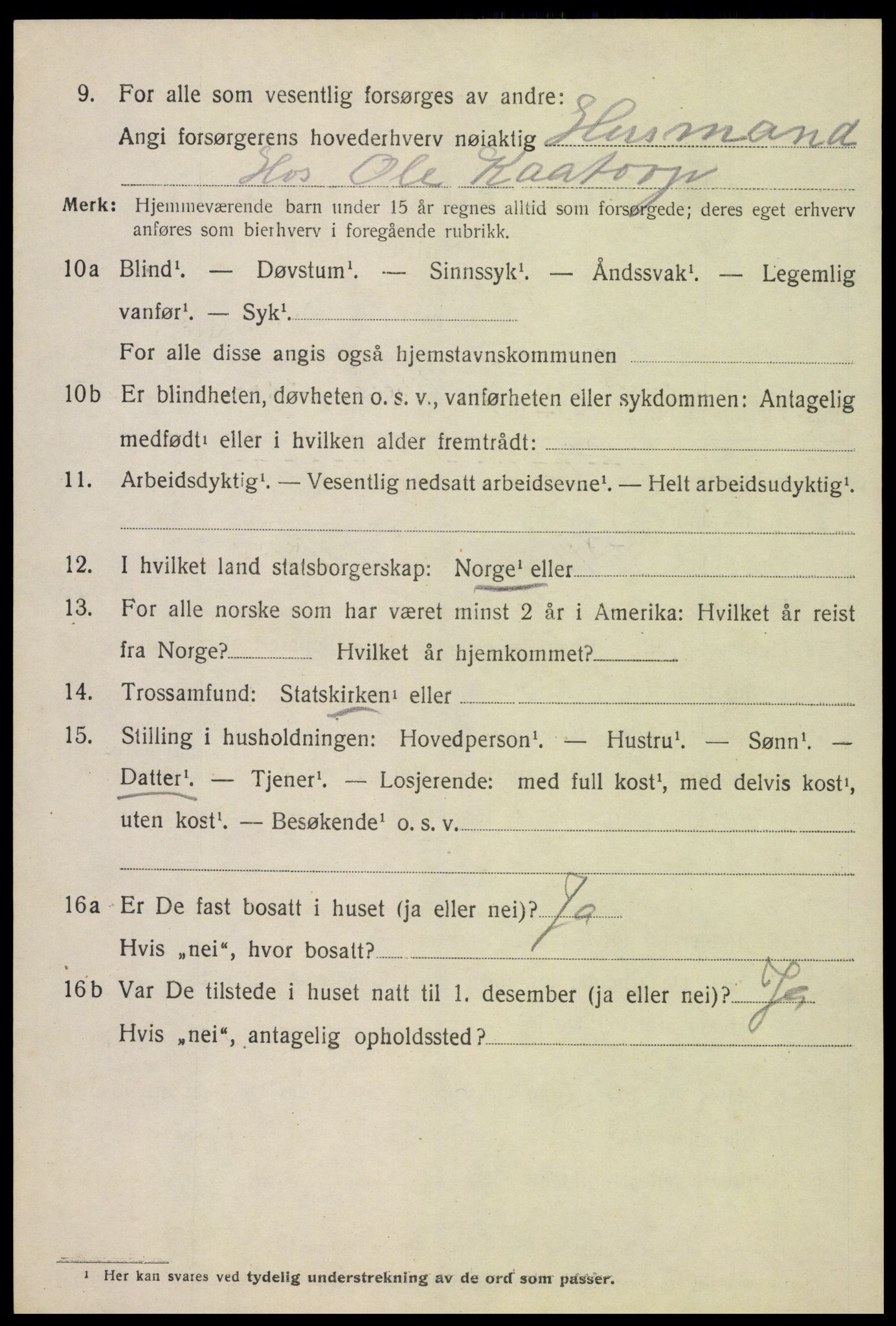 SAH, 1920 census for Stange, 1920, p. 14576