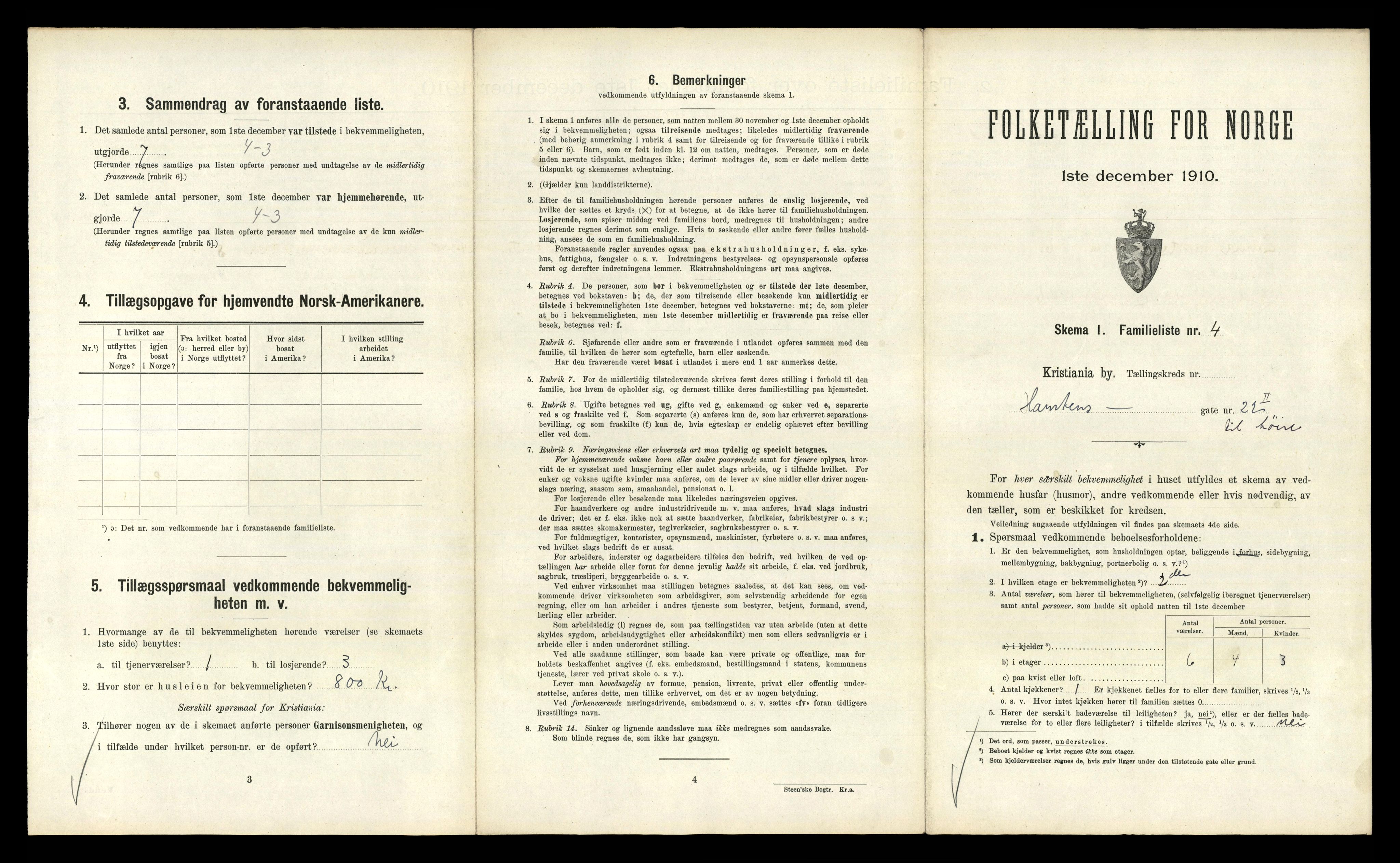 RA, 1910 census for Kristiania, 1910, p. 33911