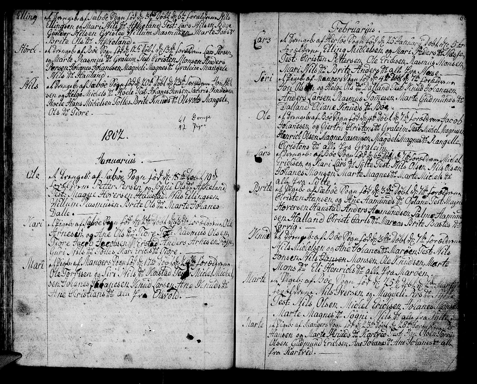 Manger sokneprestembete, SAB/A-76801/H/Haa: Parish register (official) no. A 2, 1792-1815, p. 66
