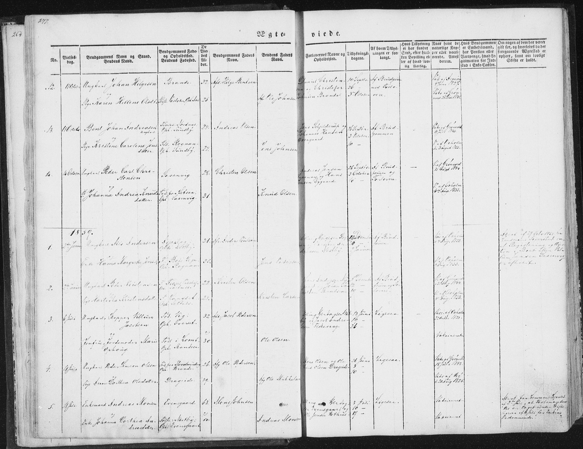Ministerialprotokoller, klokkerbøker og fødselsregistre - Nordland, SAT/A-1459/847/L0667: Parish register (official) no. 847A07, 1842-1871, p. 277
