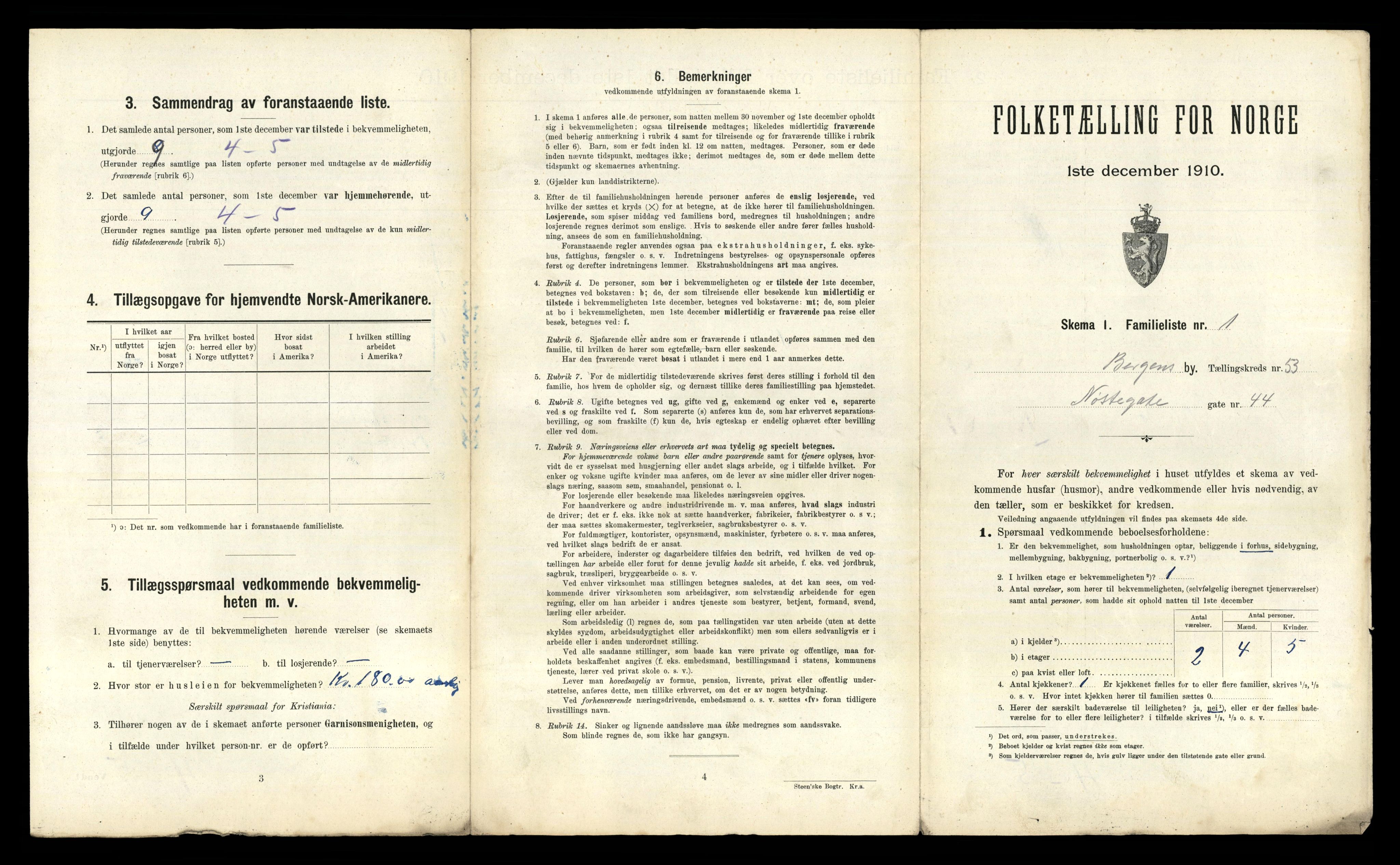 RA, 1910 census for Bergen, 1910, p. 18323