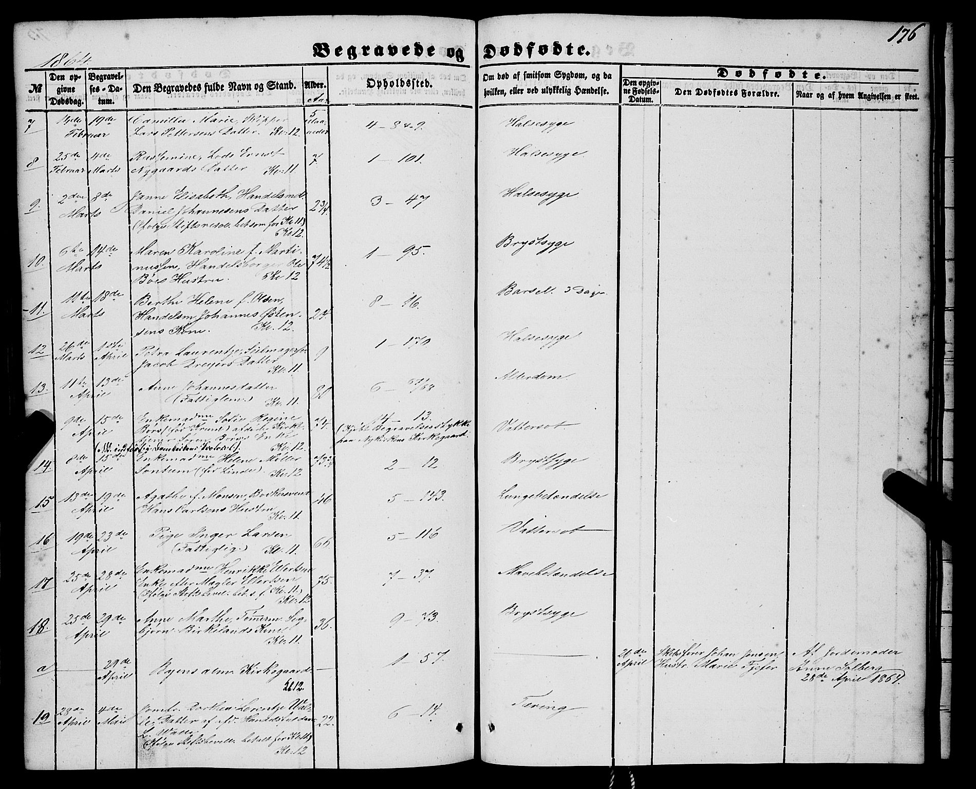 Nykirken Sokneprestembete, AV/SAB-A-77101/H/Haa/L0042: Parish register (official) no. E 2, 1850-1868, p. 176