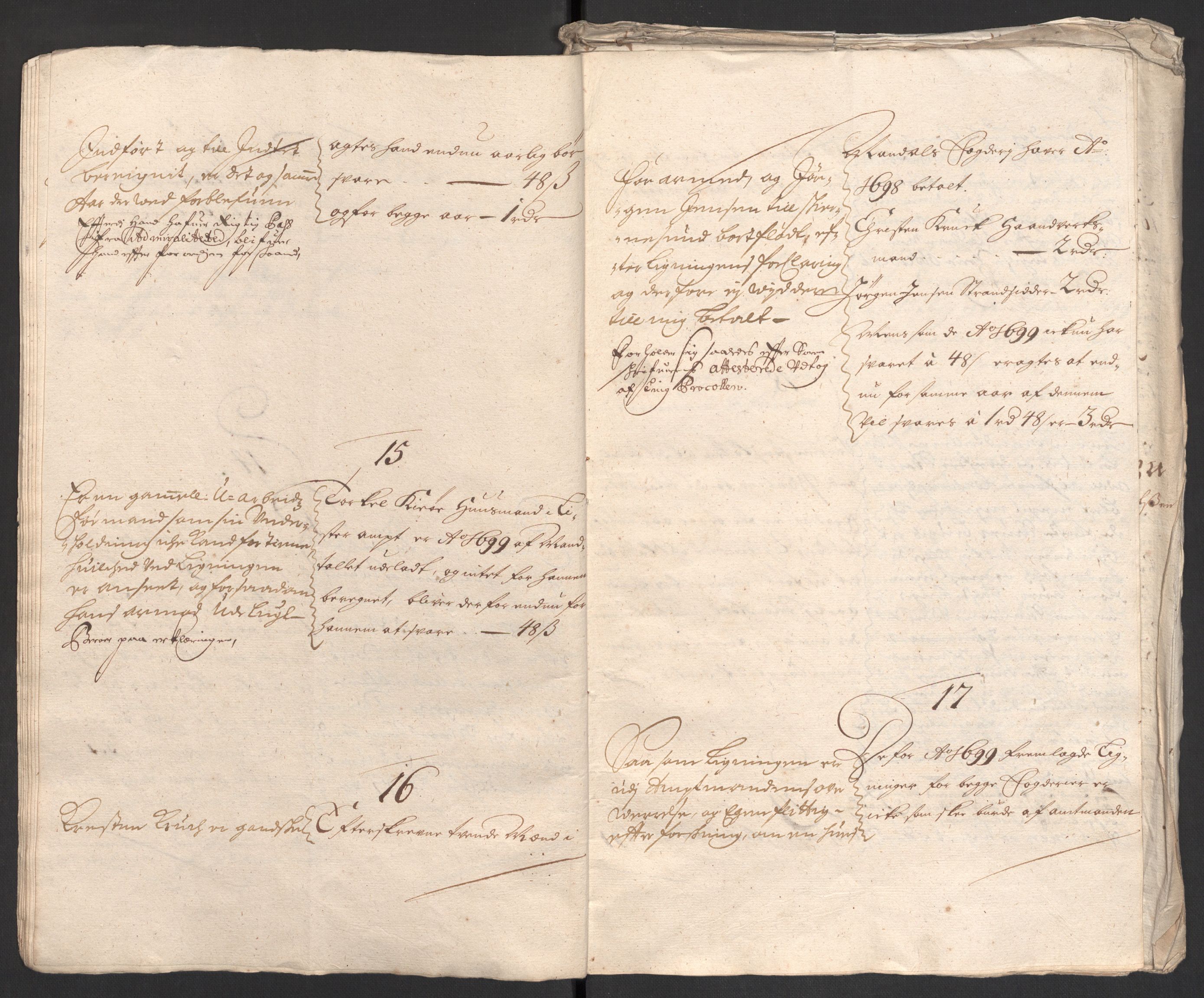 Rentekammeret inntil 1814, Reviderte regnskaper, Fogderegnskap, AV/RA-EA-4092/R43/L2547: Fogderegnskap Lista og Mandal, 1698-1699, p. 337