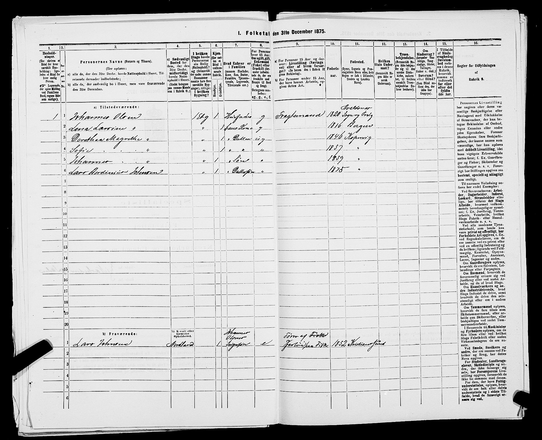 SAST, 1875 census for 1105B Avaldsnes/Kopervik, 1875, p. 79