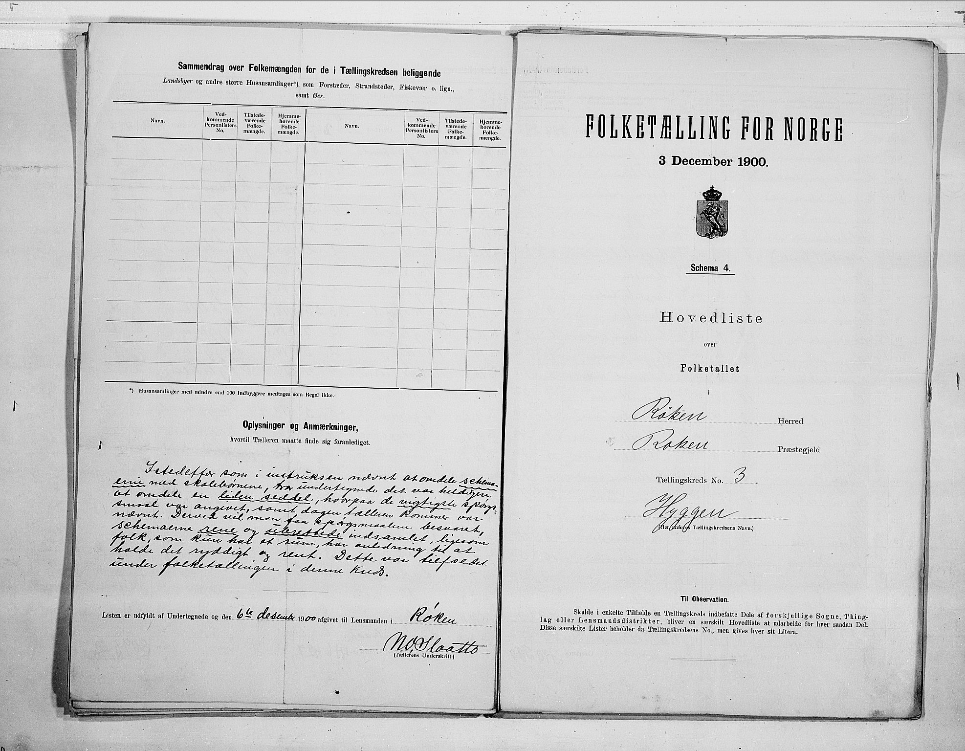 RA, 1900 census for Røyken, 1900, p. 10