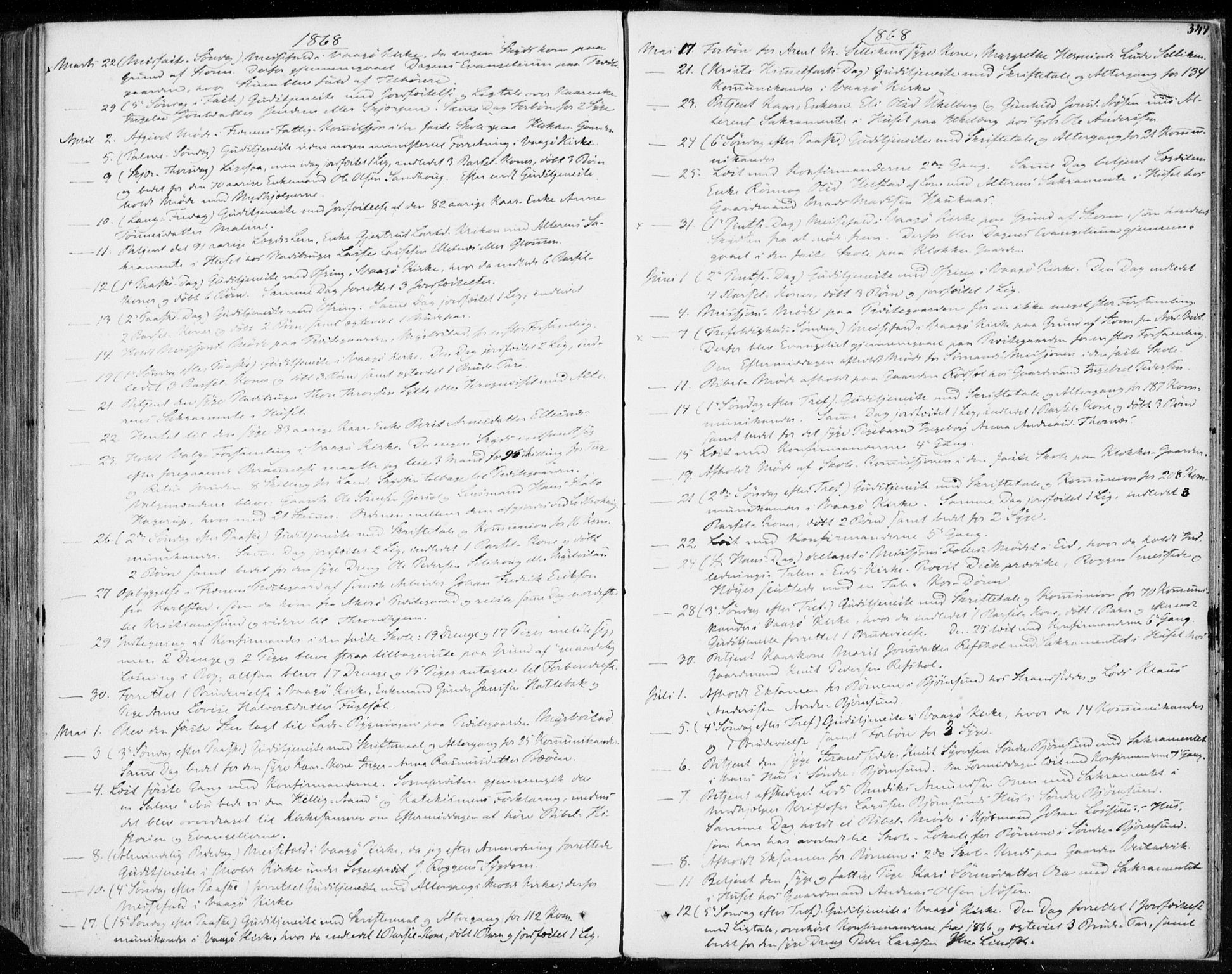 Ministerialprotokoller, klokkerbøker og fødselsregistre - Møre og Romsdal, SAT/A-1454/565/L0748: Parish register (official) no. 565A02, 1845-1872, p. 347
