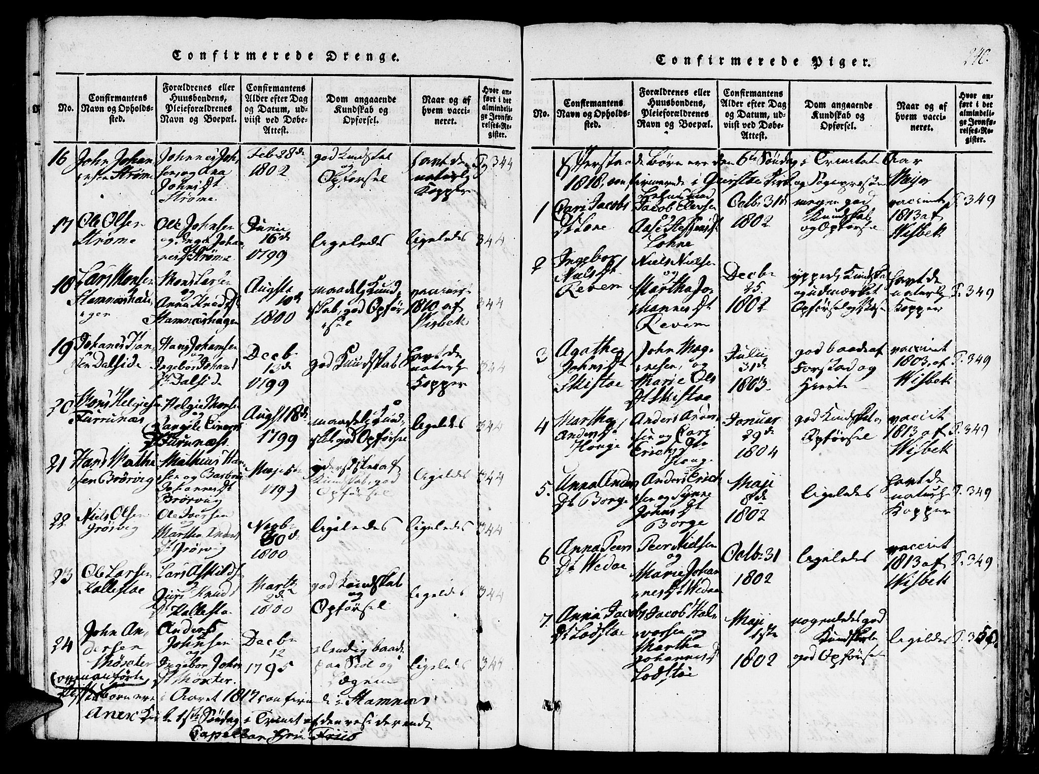 Haus sokneprestembete, AV/SAB-A-75601/H/Haa: Parish register (official) no. A 12, 1816-1821, p. 240