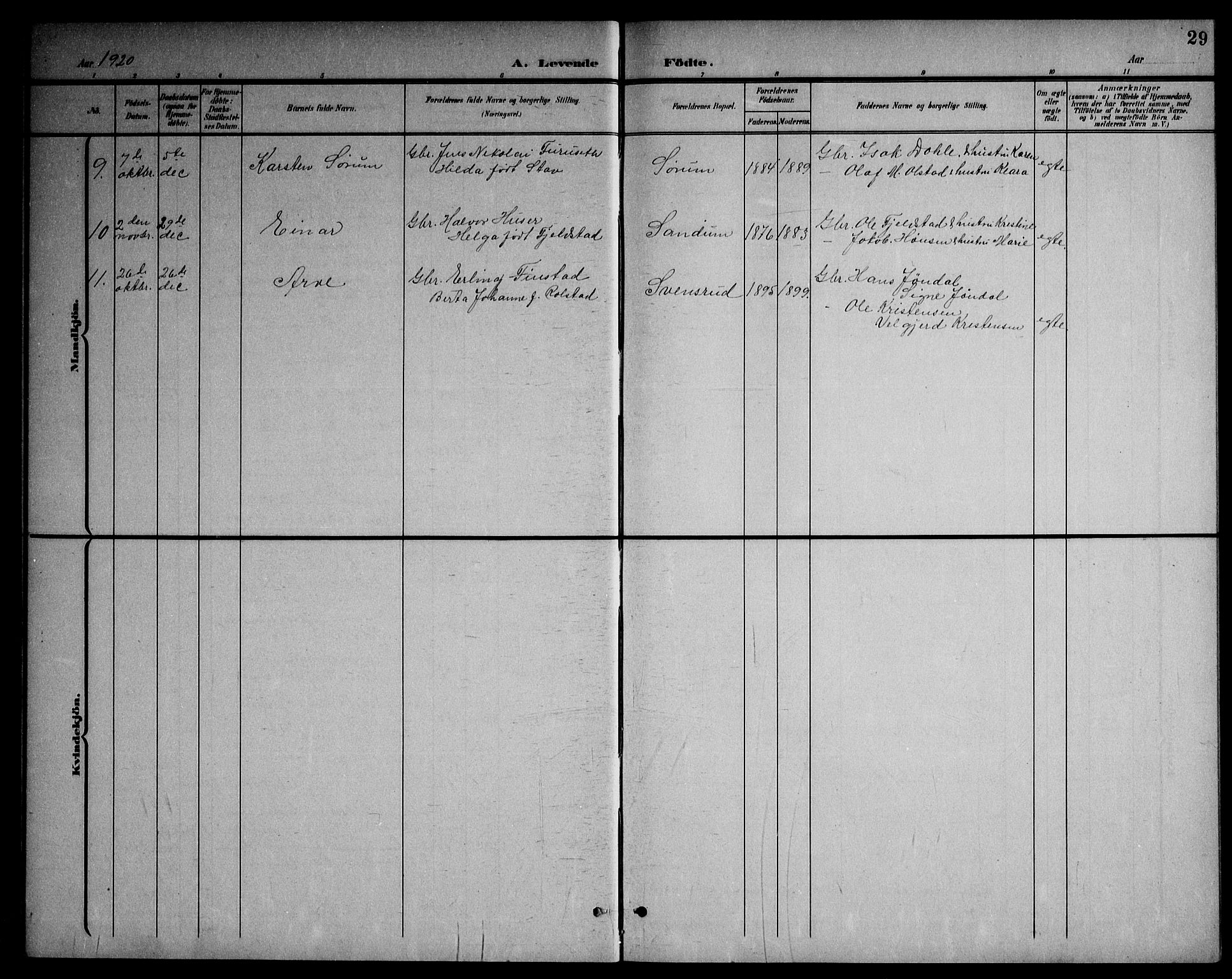 Gjerdrum prestekontor Kirkebøker, AV/SAO-A-10412b/G/Ga/L0006: Parish register (copy) no. I 6, 1901-1945, p. 29