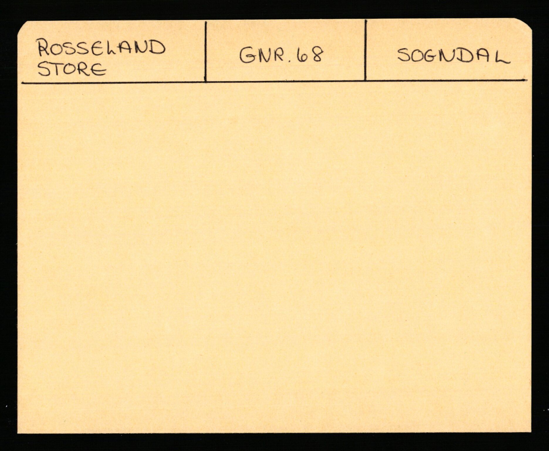 Statsarkivet i Stavanger, AV/SAST-A-101971/03/Y/Yk/L0033: Registerkort sortert etter gårdsnavn: Rosseland store - Sand ytre, 1750-1930, p. 1