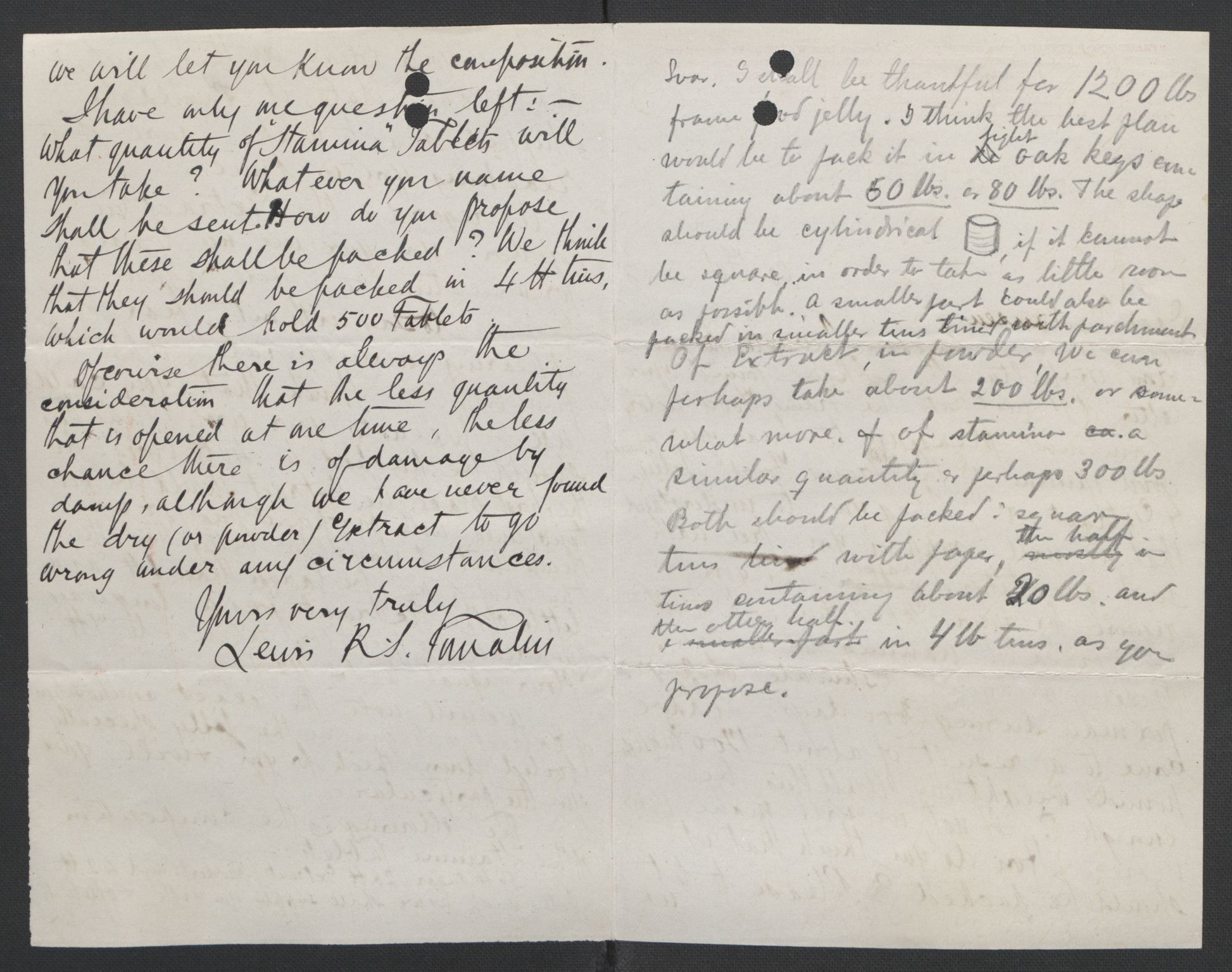 Arbeidskomitéen for Fridtjof Nansens polarekspedisjon, AV/RA-PA-0061/D/L0004: Innk. brev og telegrammer vedr. proviant og utrustning, 1892-1893, p. 182