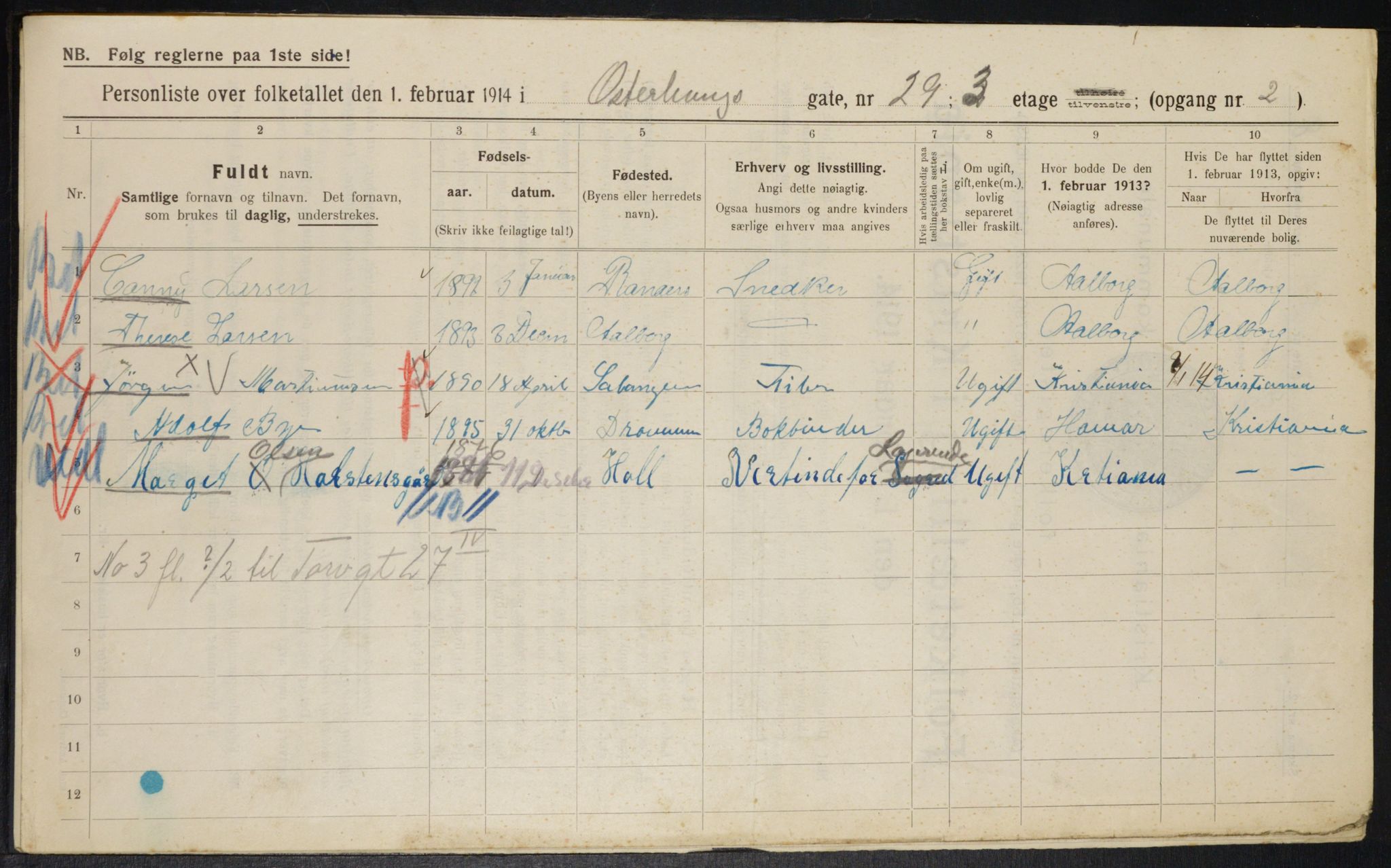 OBA, Municipal Census 1914 for Kristiania, 1914, p. 77820