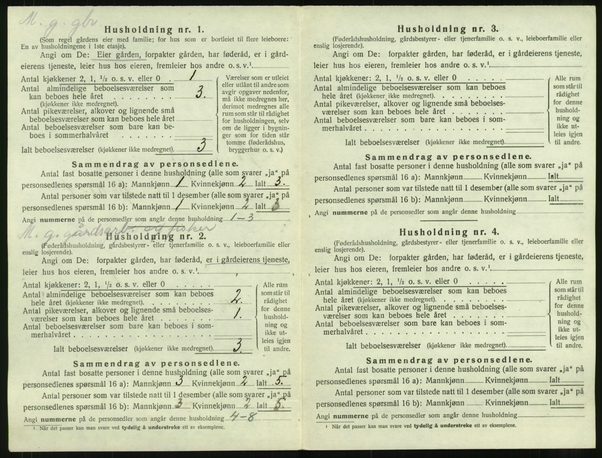 SAT, 1920 census for Kvernes, 1920, p. 126