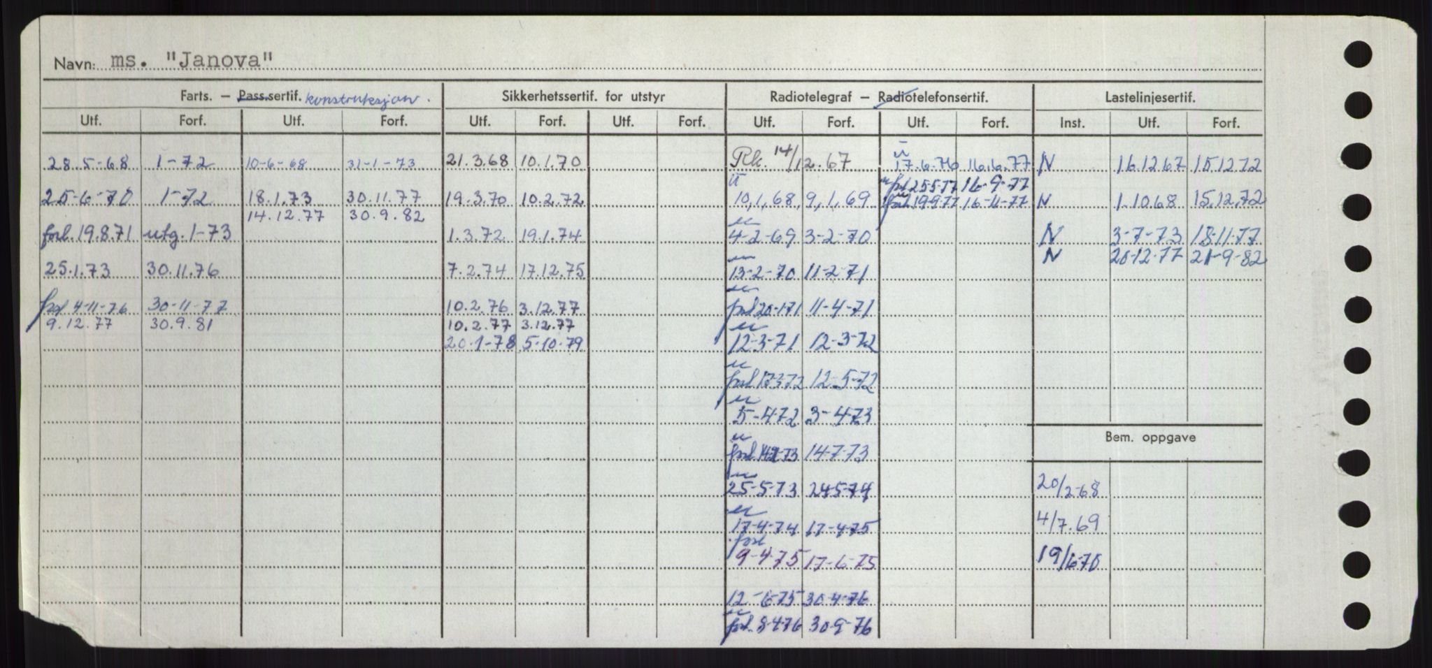 Sjøfartsdirektoratet med forløpere, Skipsmålingen, RA/S-1627/H/Hd/L0019: Fartøy, J, p. 172