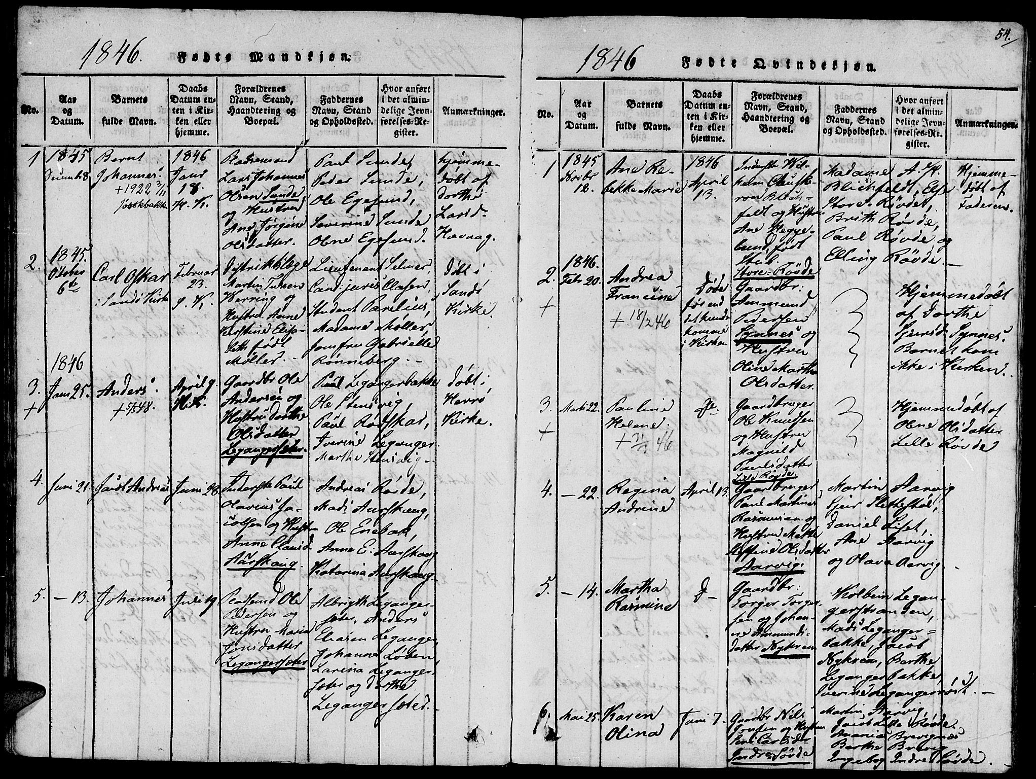 Ministerialprotokoller, klokkerbøker og fødselsregistre - Møre og Romsdal, SAT/A-1454/504/L0054: Parish register (official) no. 504A01, 1816-1861, p. 54