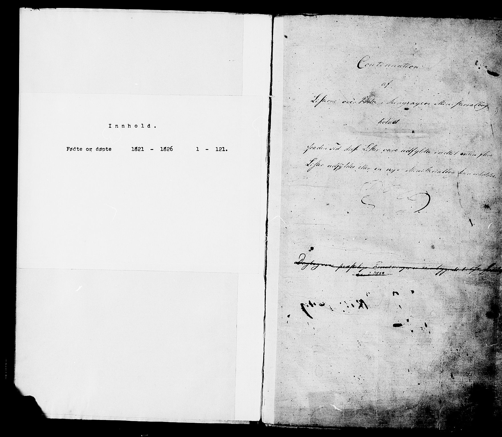 Ringsaker prestekontor, AV/SAH-PREST-014/K/Ka/L0006: Parish register (official) no. 6, 1821-1826