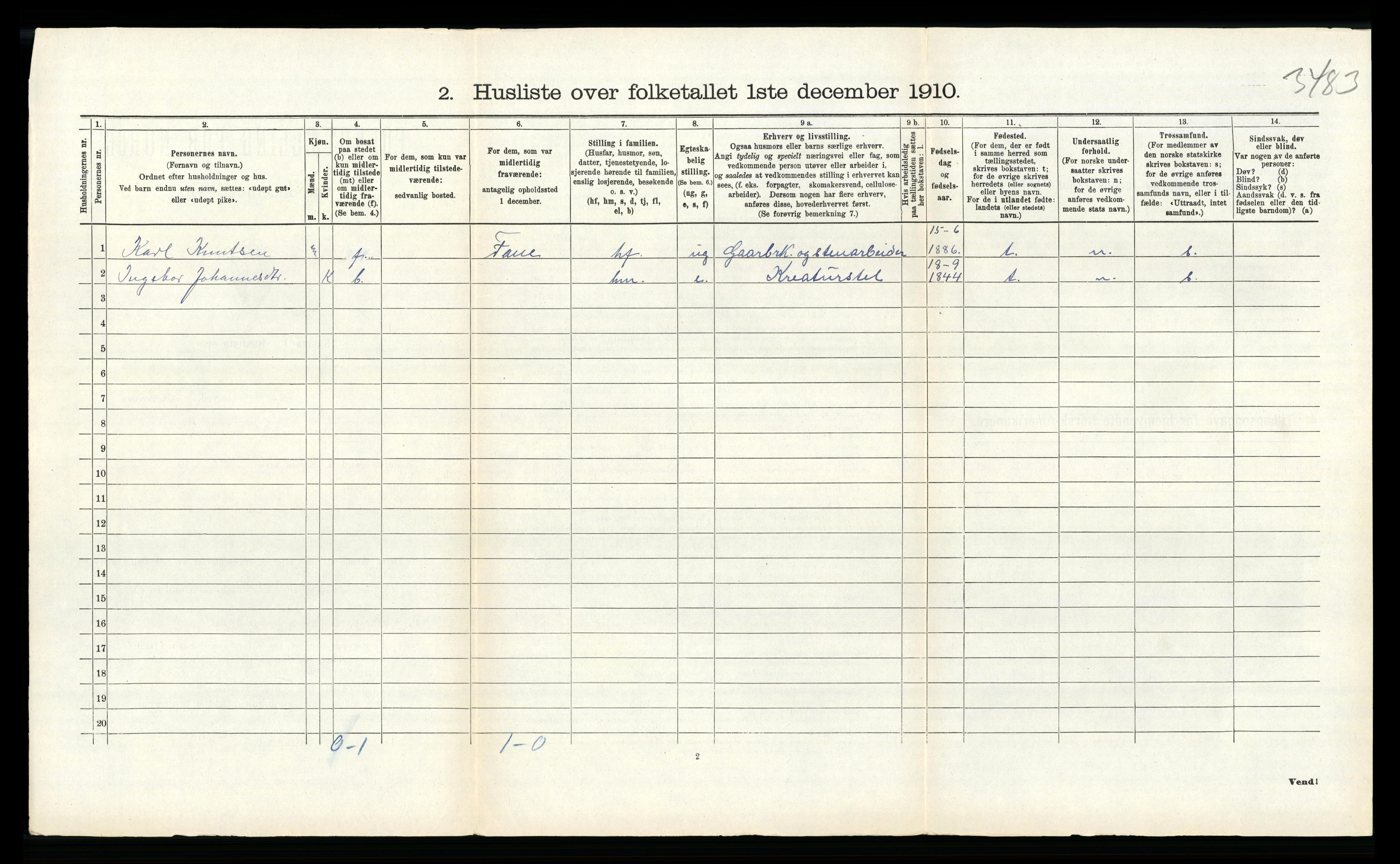RA, 1910 census for Alversund, 1910, p. 87