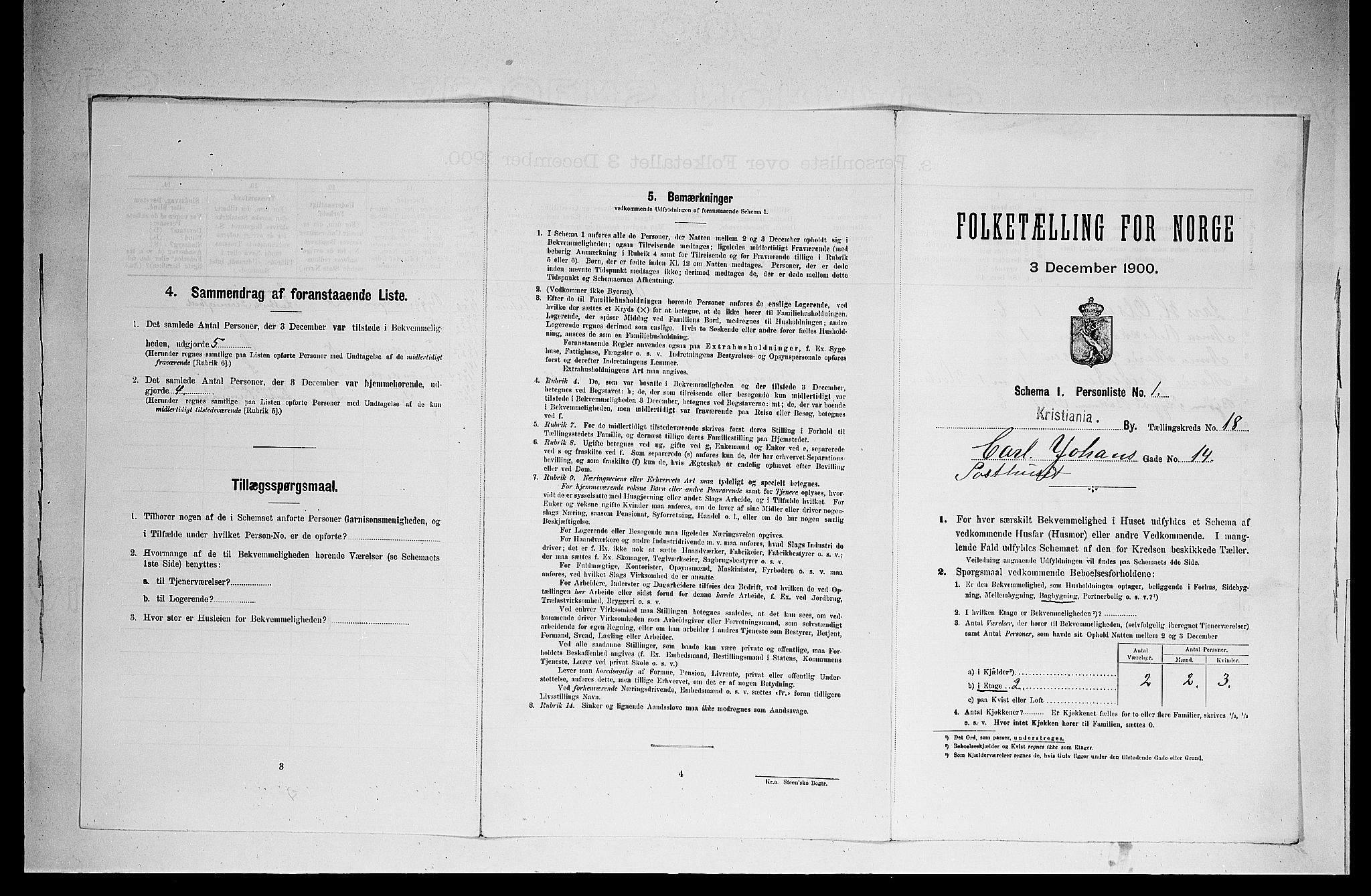 SAO, 1900 census for Kristiania, 1900, p. 11394