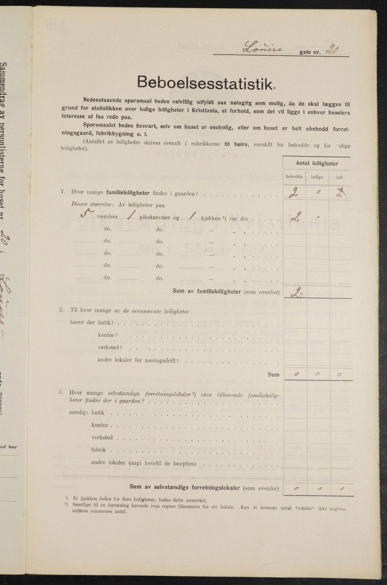 OBA, Municipal Census 1914 for Kristiania, 1914, p. 58332