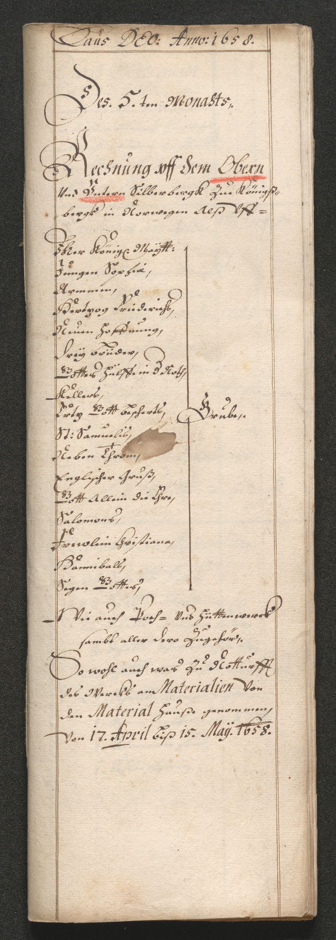 Kongsberg Sølvverk 1623-1816, AV/SAKO-EA-3135/001/D/Dc/Dcd/L0033: Utgiftsregnskap for gruver m.m. , 1658, p. 229