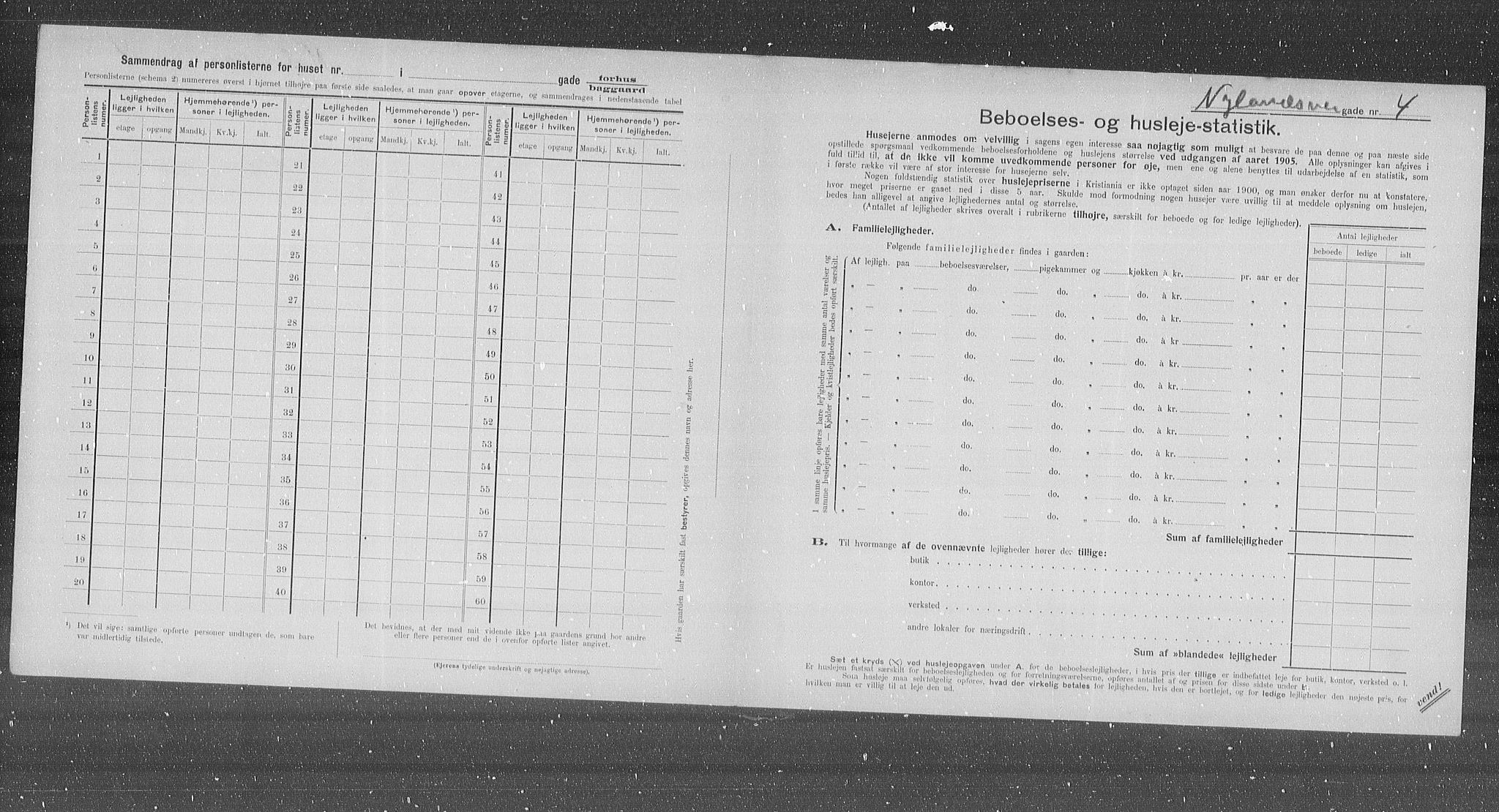 OBA, Municipal Census 1905 for Kristiania, 1905, p. 38983