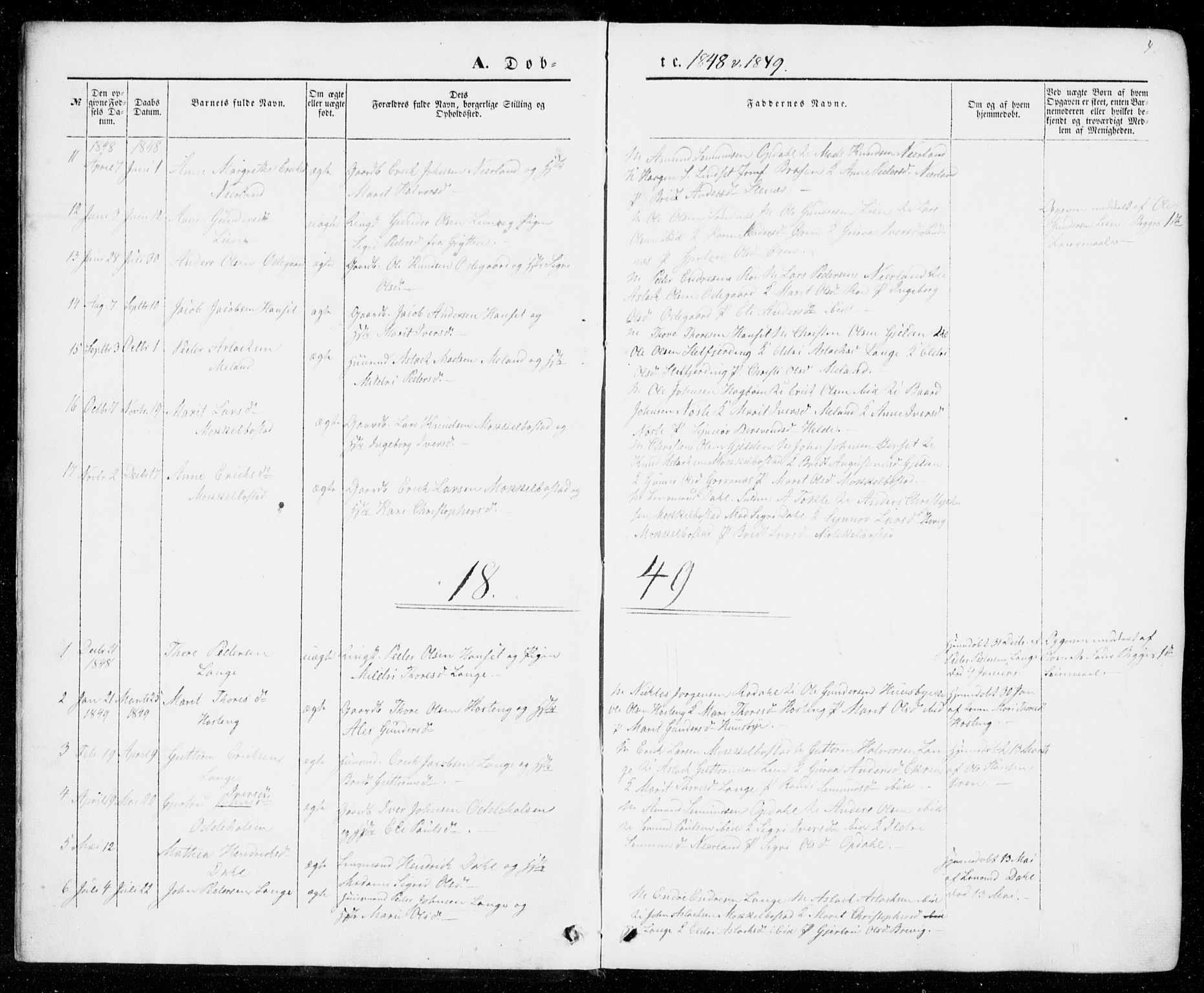Ministerialprotokoller, klokkerbøker og fødselsregistre - Møre og Romsdal, SAT/A-1454/554/L0643: Parish register (official) no. 554A01, 1846-1879, p. 4