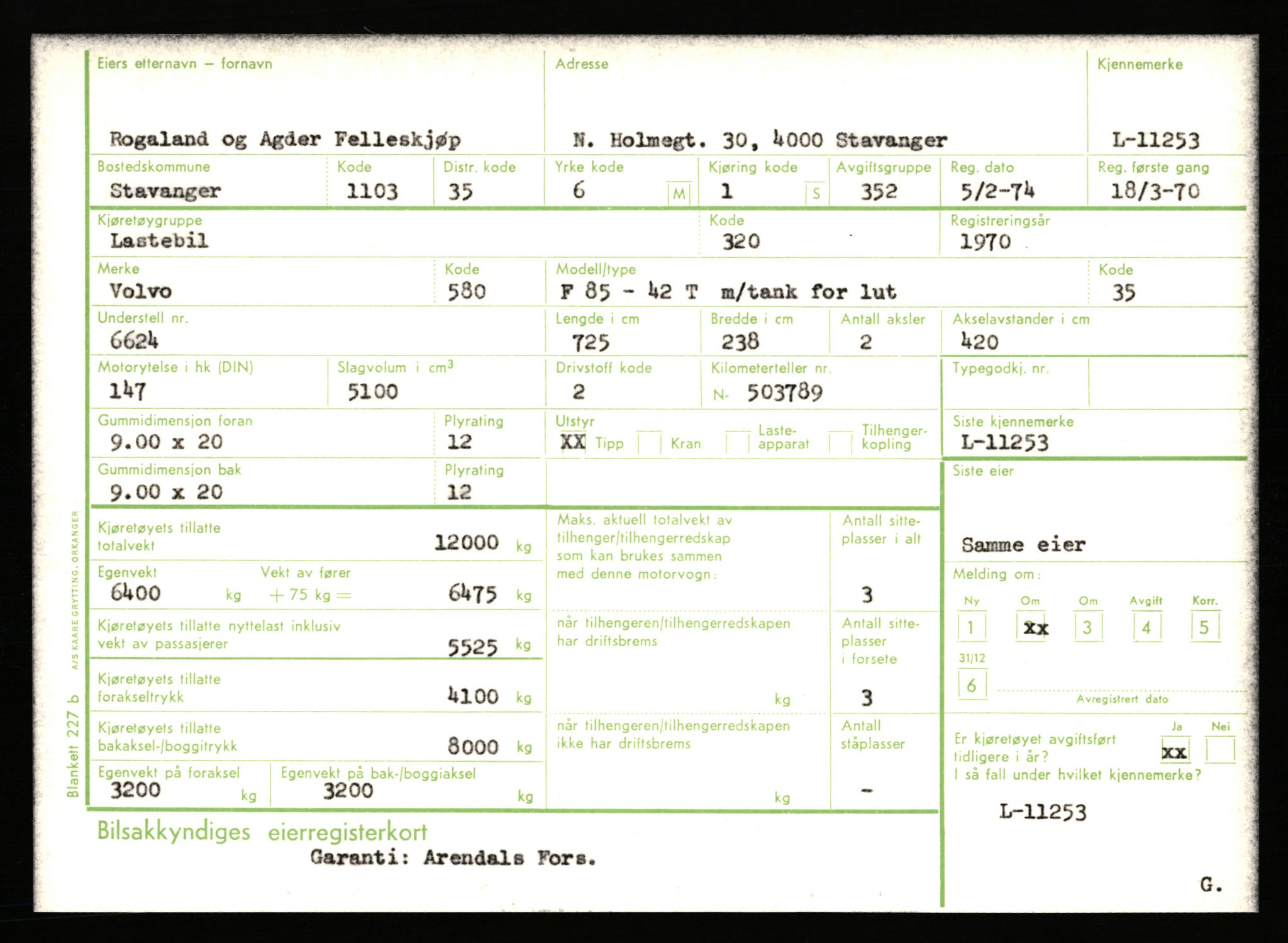 Stavanger trafikkstasjon, AV/SAST-A-101942/0/F/L0020: L-11000 - L-11499, 1930-1971, p. 1121