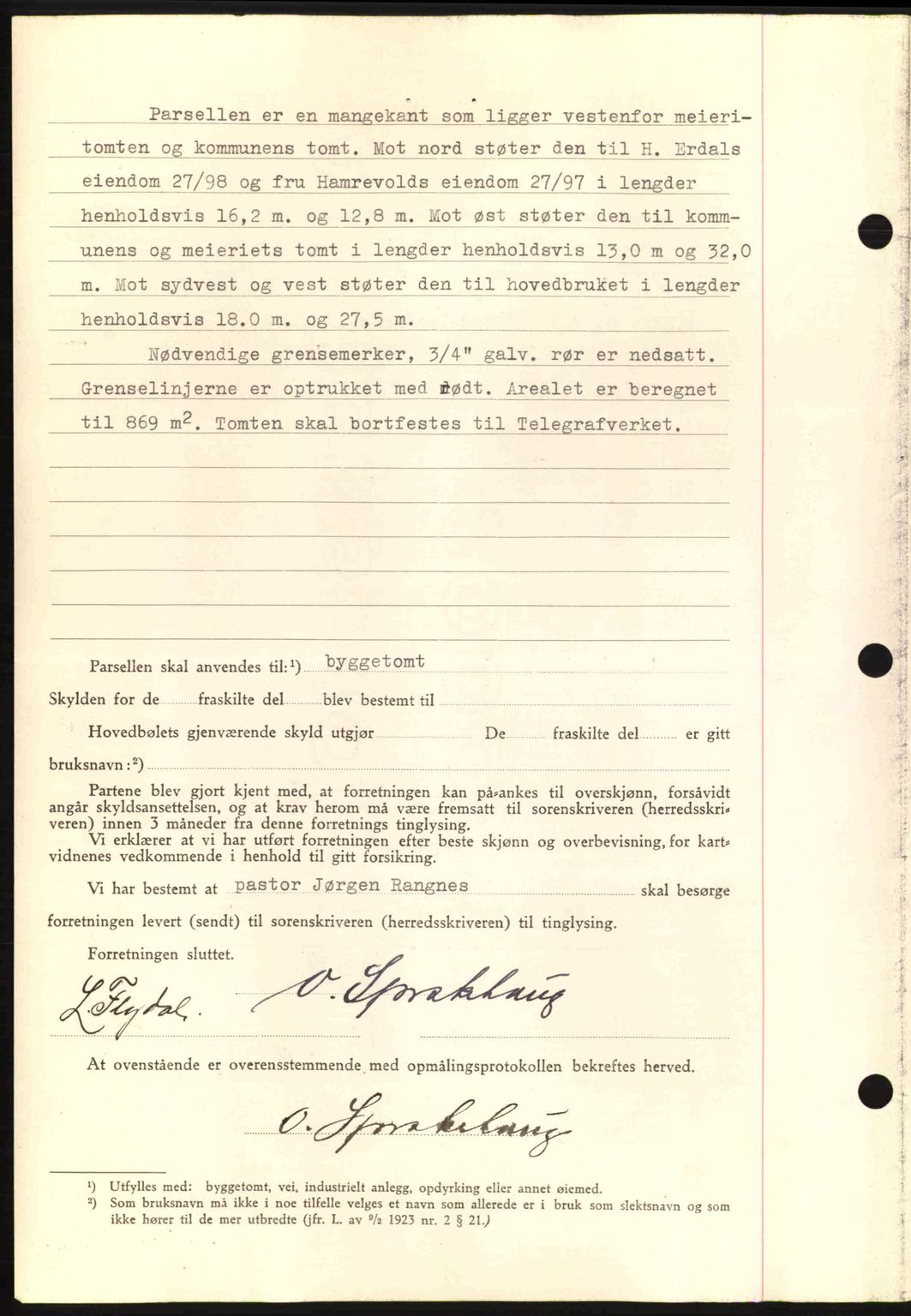 Romsdal sorenskriveri, AV/SAT-A-4149/1/2/2C: Mortgage book no. A14, 1943-1943, Diary no: : 990/1943