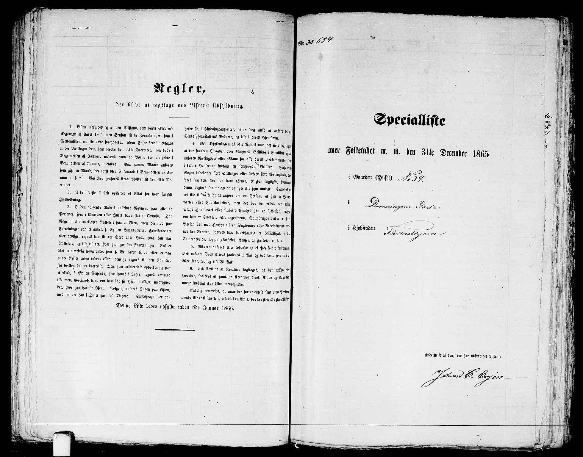 RA, 1865 census for Trondheim, 1865, p. 1317