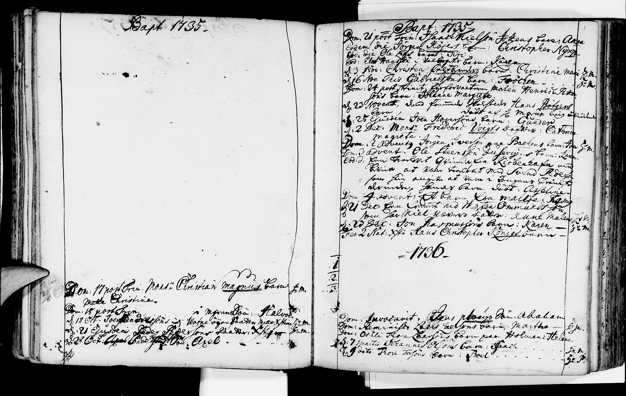 Domkirken sokneprestkontor, AV/SAST-A-101812/001/30/30BA/L0002: Parish register (official) no. A 2 /1, 1727-1738