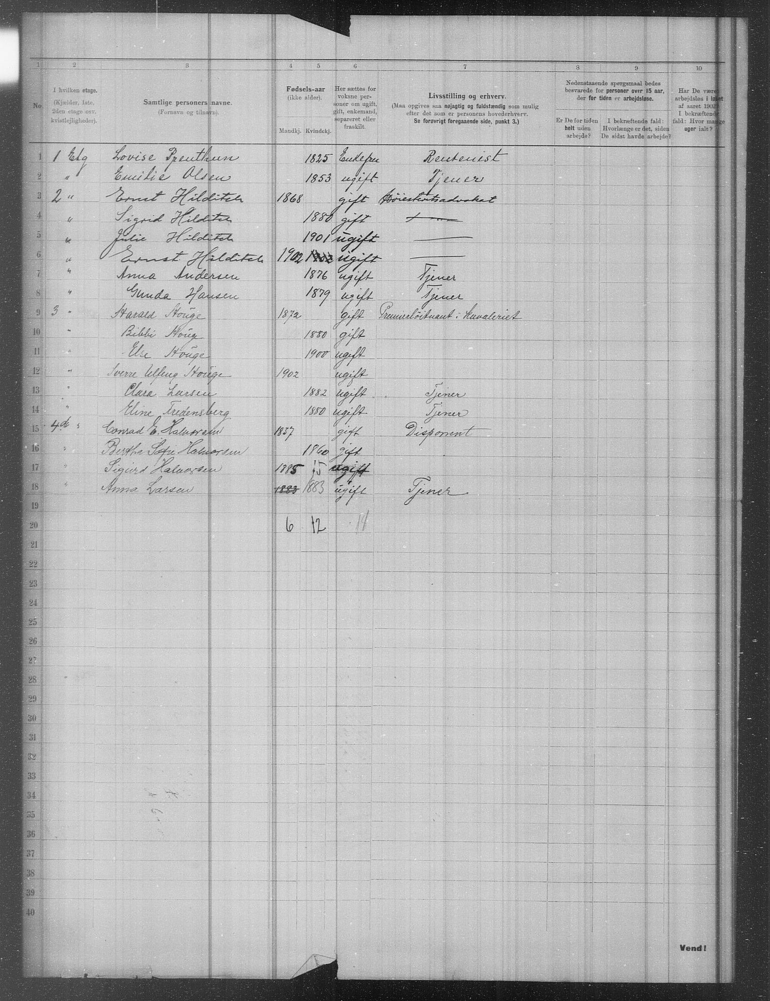 OBA, Municipal Census 1902 for Kristiania, 1902, p. 10997