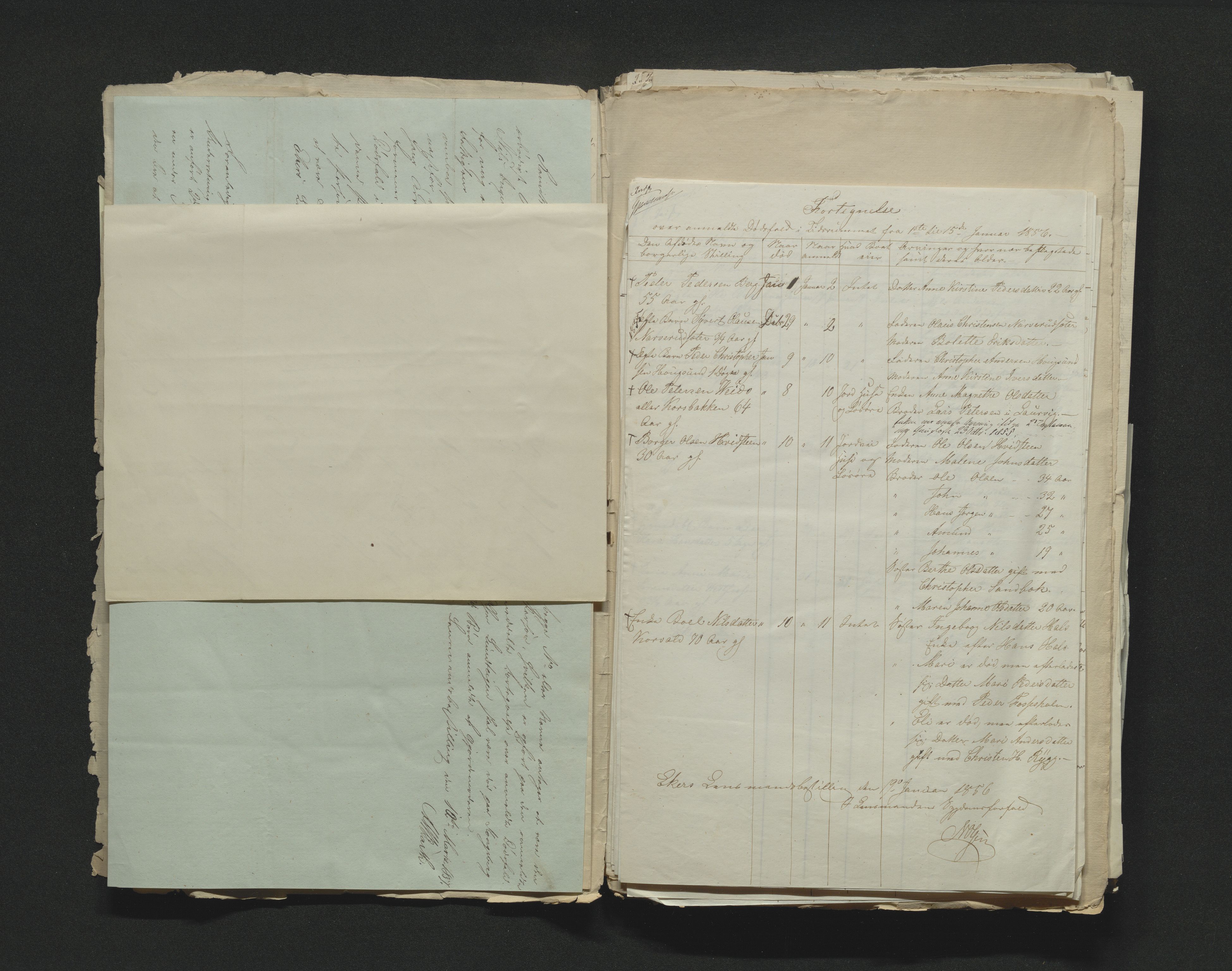 Eiker, Modum og Sigdal sorenskriveri, AV/SAKO-A-123/H/Ha/Hab/L0009: Dødsfallsmeldinger, 1854-1857, p. 268