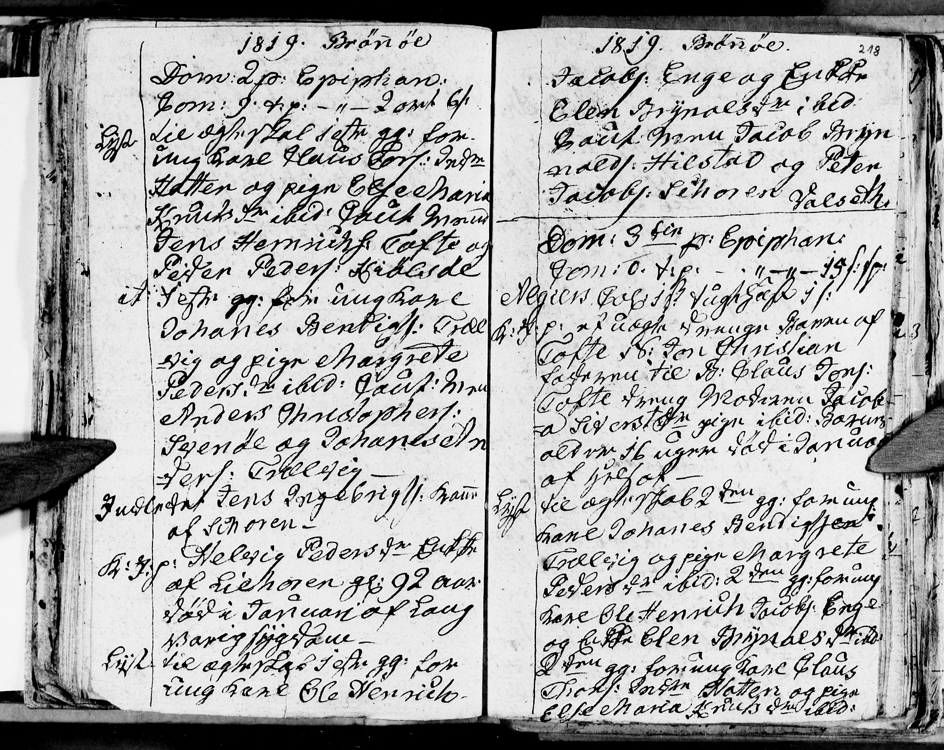 Ministerialprotokoller, klokkerbøker og fødselsregistre - Nordland, AV/SAT-A-1459/813/L0209: Parish register (copy) no. 813C01, 1803-1821, p. 218