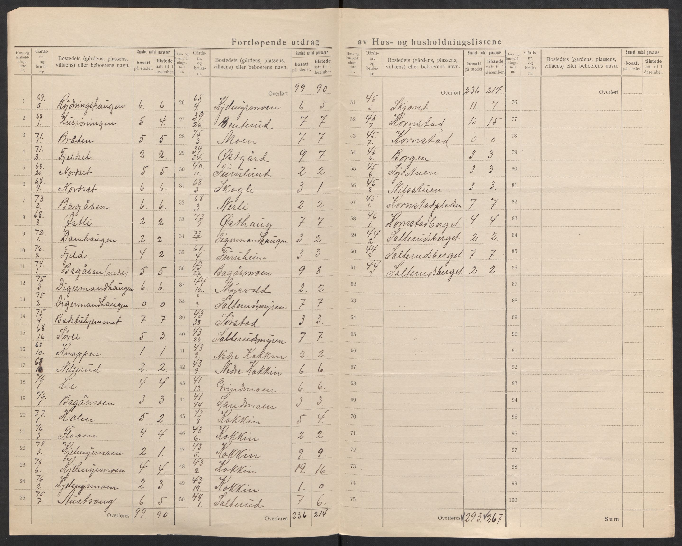 SAH, 1920 census for Åsnes, 1920, p. 28