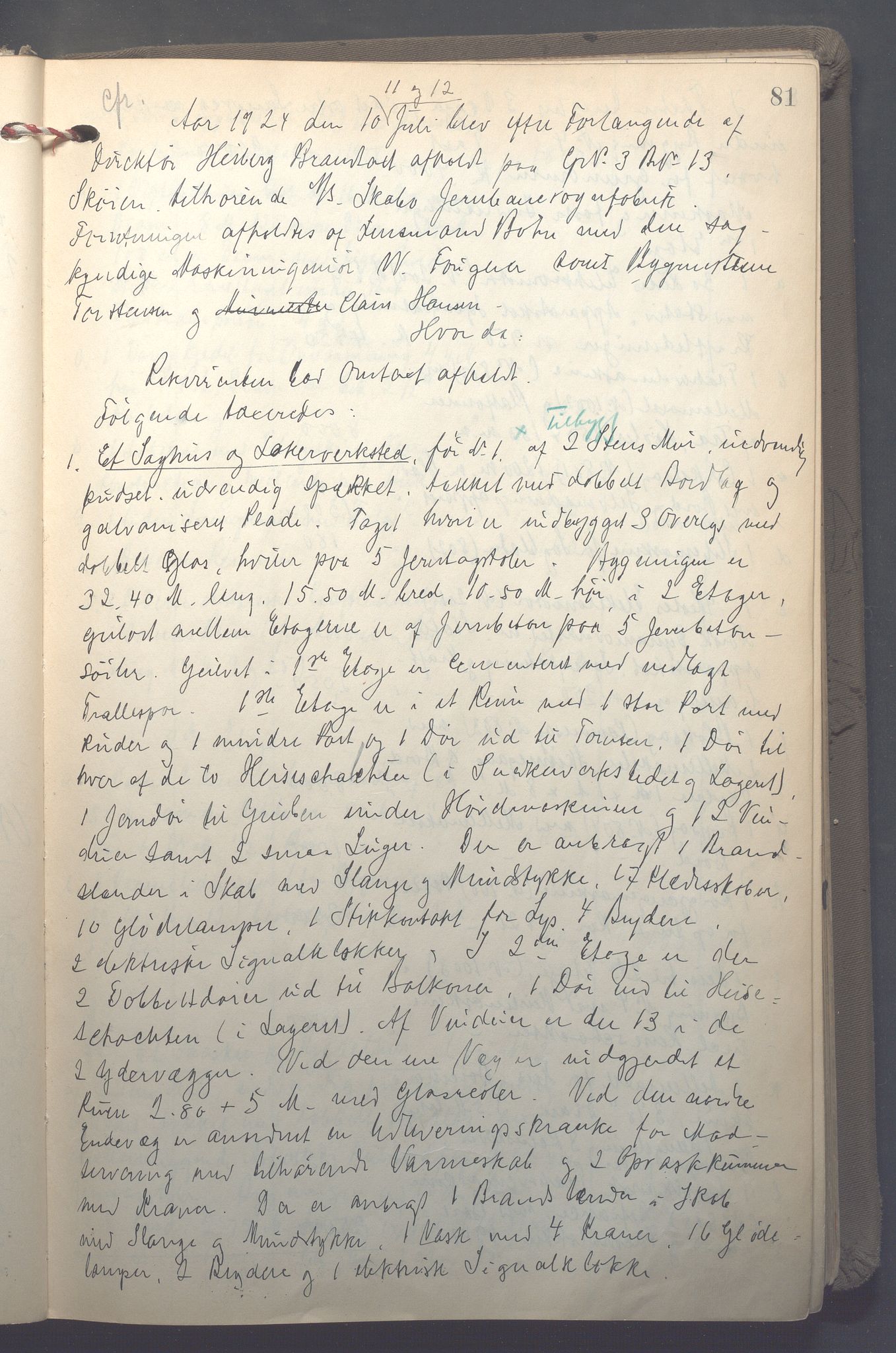 Lensmennene i Aker, OBA/A-10133/F/Fb/L0002: Branntakstprotokoll, 1922-1929, p. 81