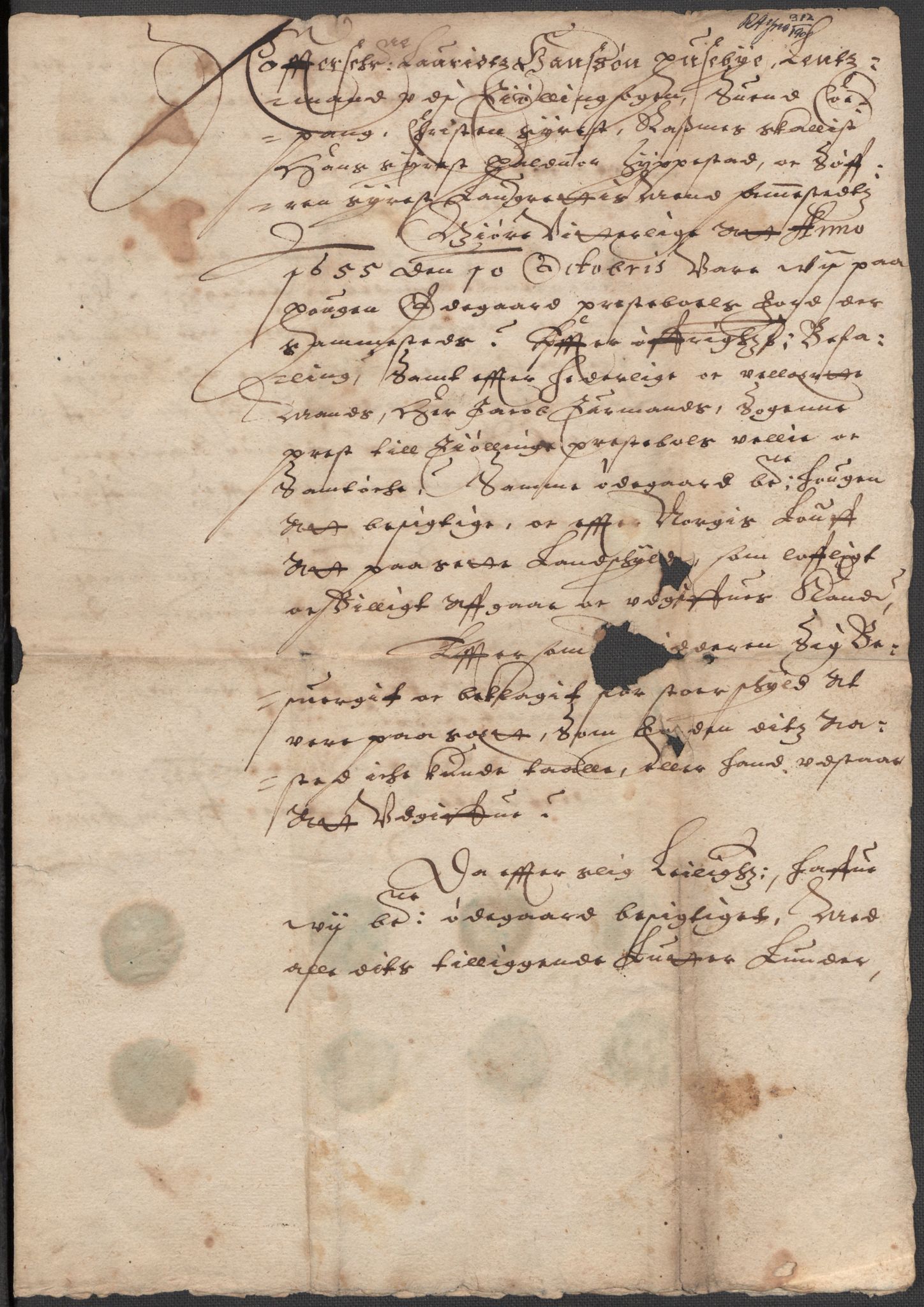 Riksarkivets diplomsamling, AV/RA-EA-5965/F15/L0025: Prestearkiv - Vestfold, 1572-1782, p. 44