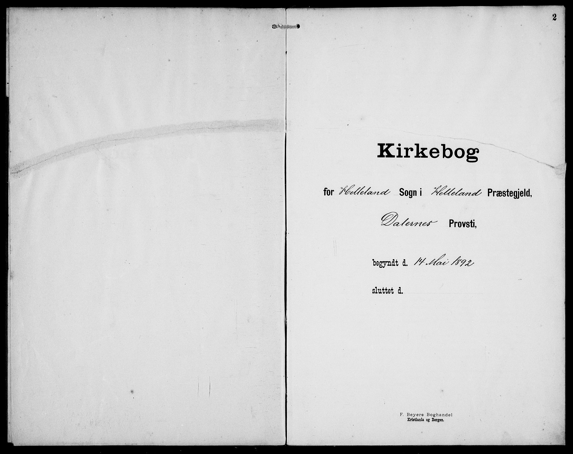 Helleland sokneprestkontor, SAST/A-101810: Parish register (official) no. A 10, 1892-1929