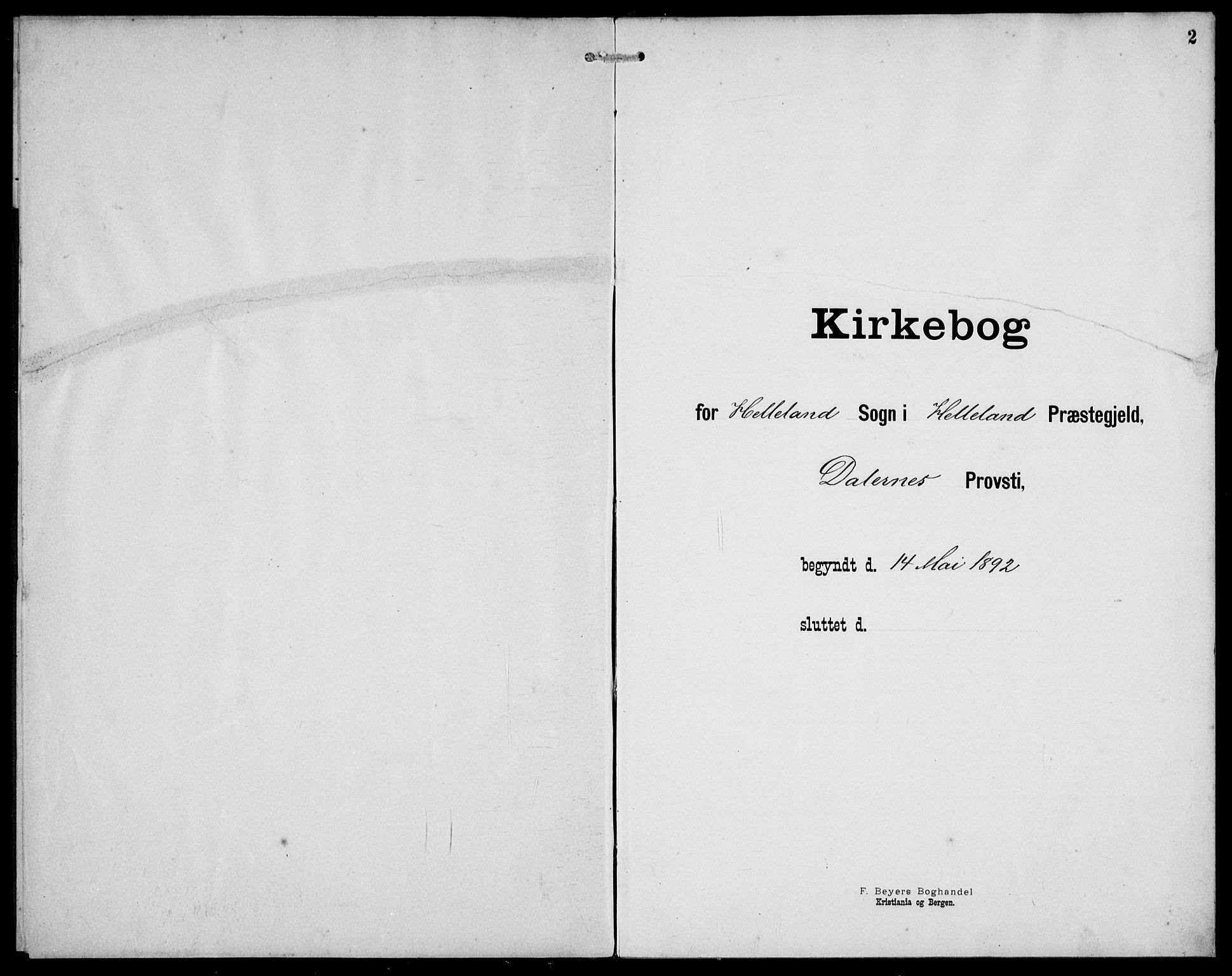 Helleland sokneprestkontor, AV/SAST-A-101810/S05/L0012: Parish register (official) no. A 10, 1892-1929