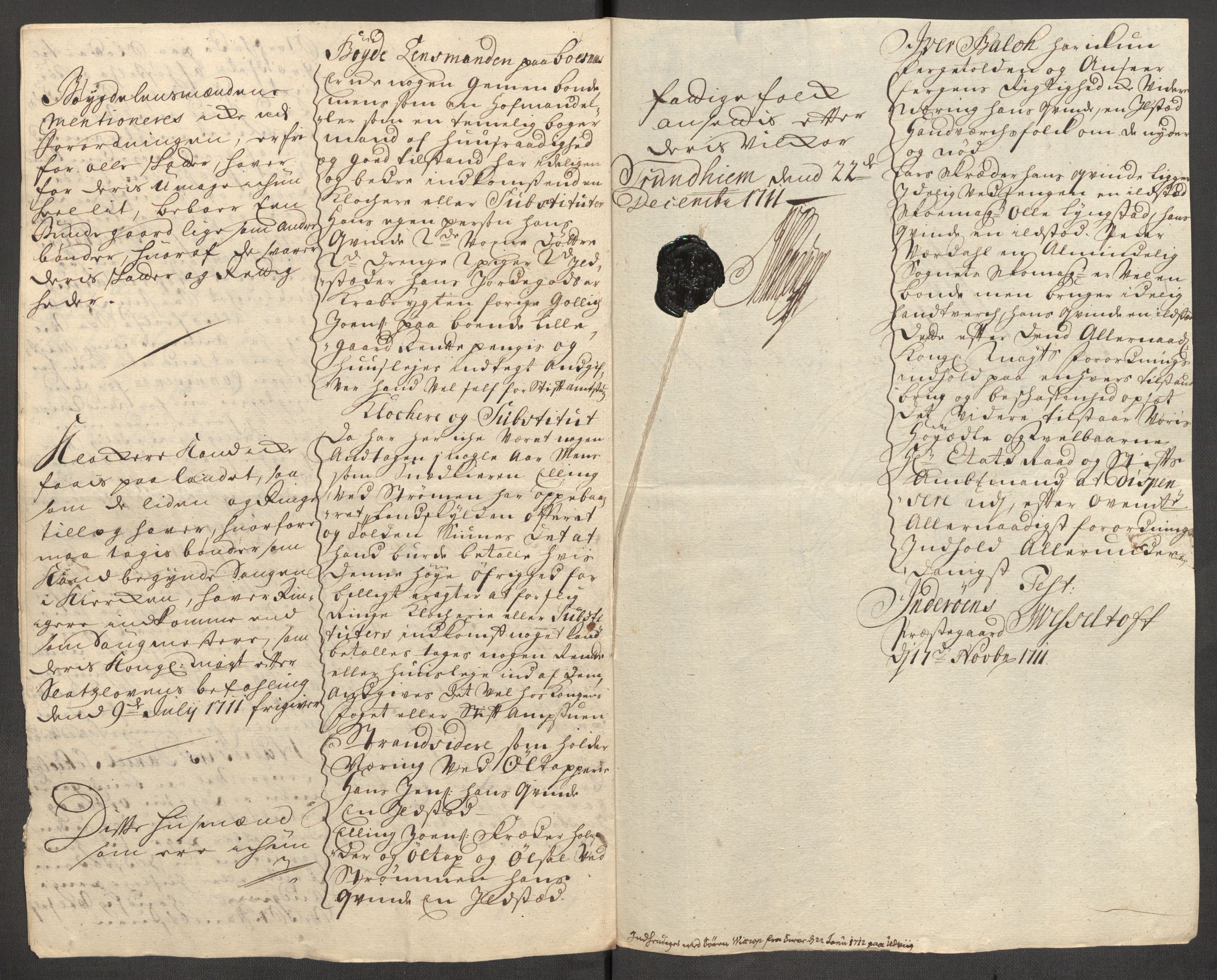 Rentekammeret inntil 1814, Reviderte regnskaper, Fogderegnskap, AV/RA-EA-4092/R63/L4319: Fogderegnskap Inderøy, 1711, p. 171